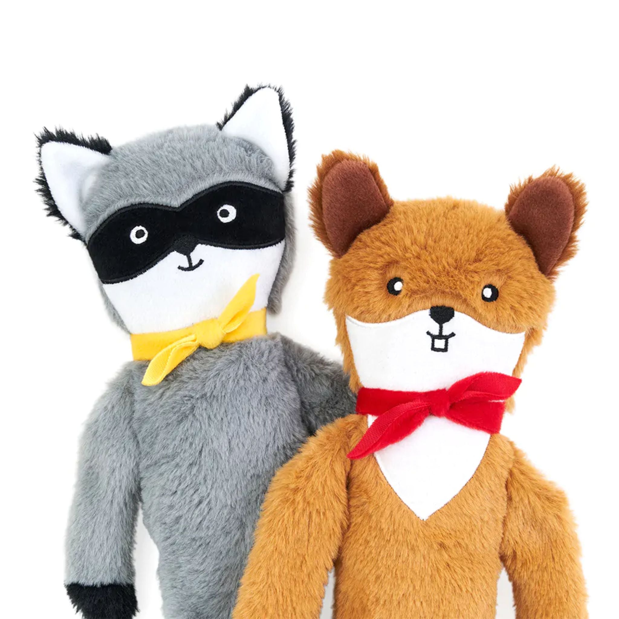 Zippy Paws Dog Toys Plush Fluppy Peltz - Squirrel & Raccoon