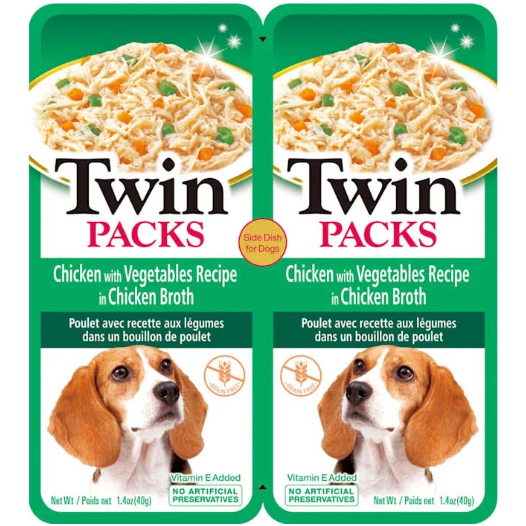 Inaba Dog Treat Twin Packs Chicken with Vegetables Recipe in Chicken Broth