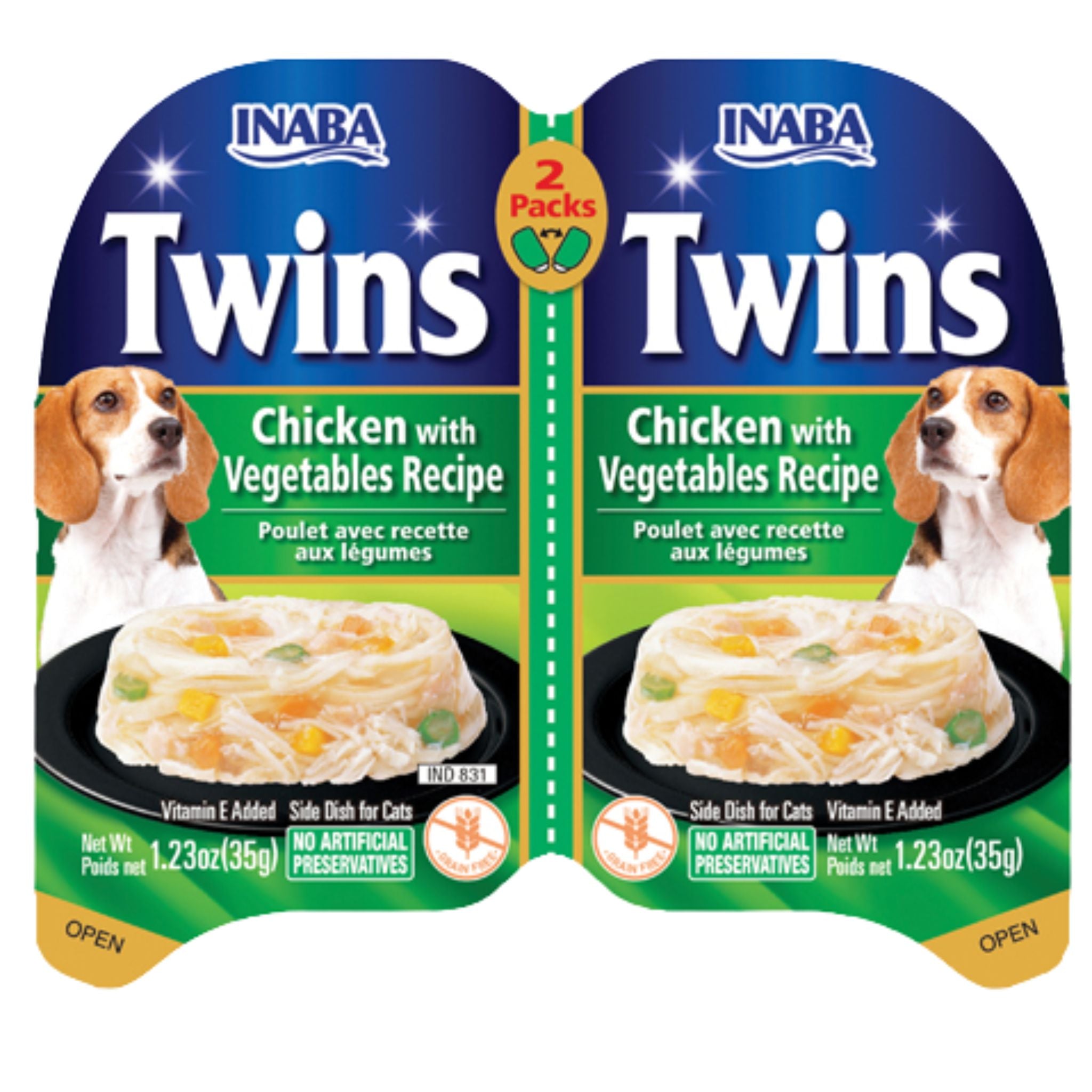 Inaba Dog Treat Twin Cups Chicken with Vegetables Recipe