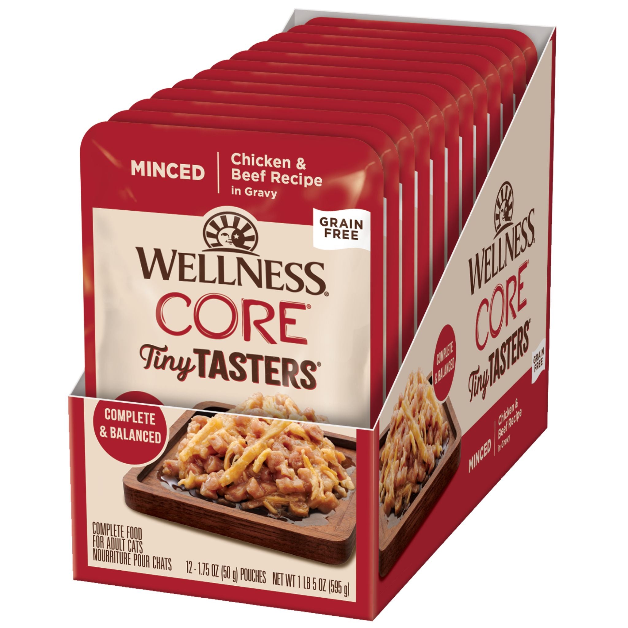 Wellness Core Wet Cat Food Tiny Tasters Minced Chicken & Beef