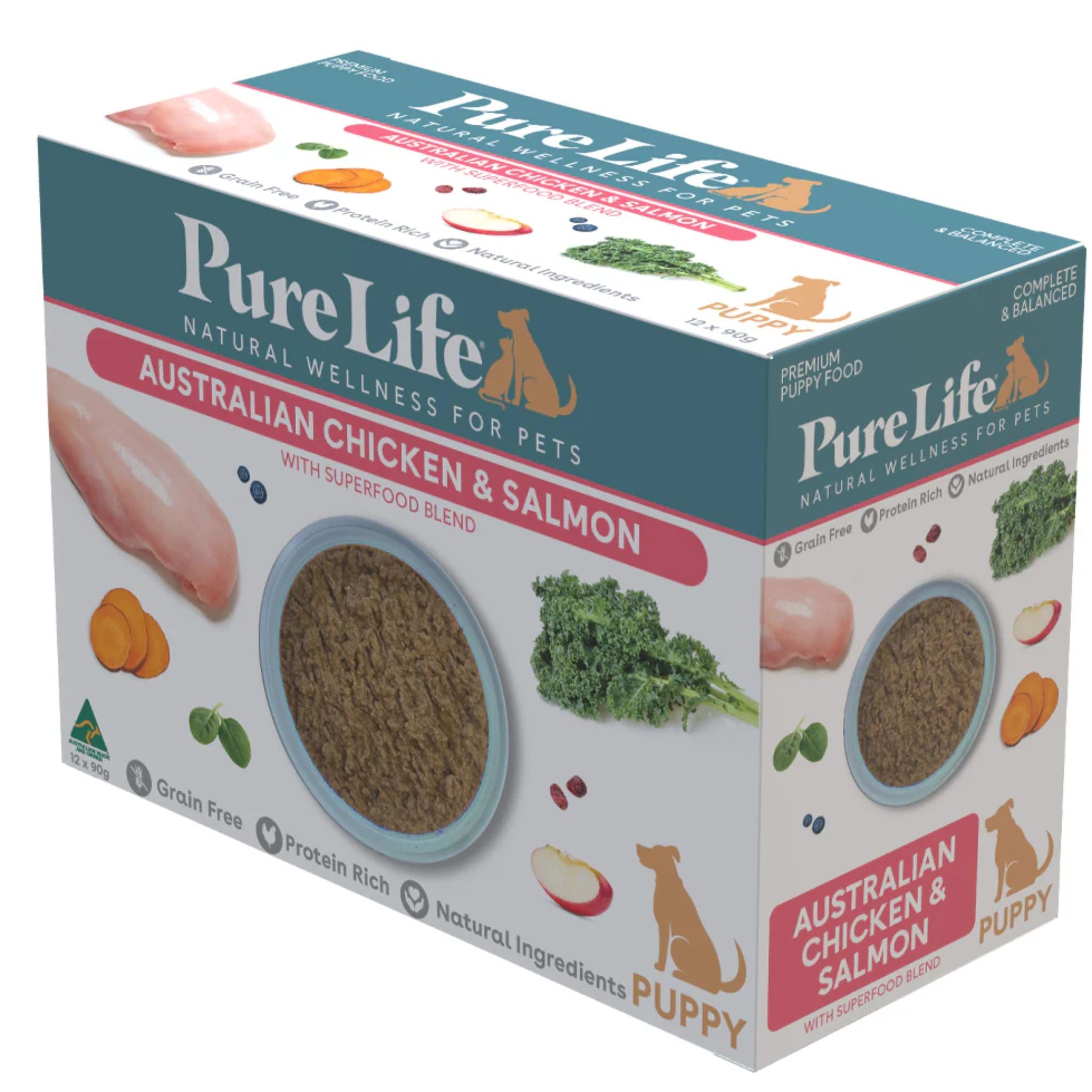 Pure Life Wet Puppy Food Australia Chicken & Salmon Pate