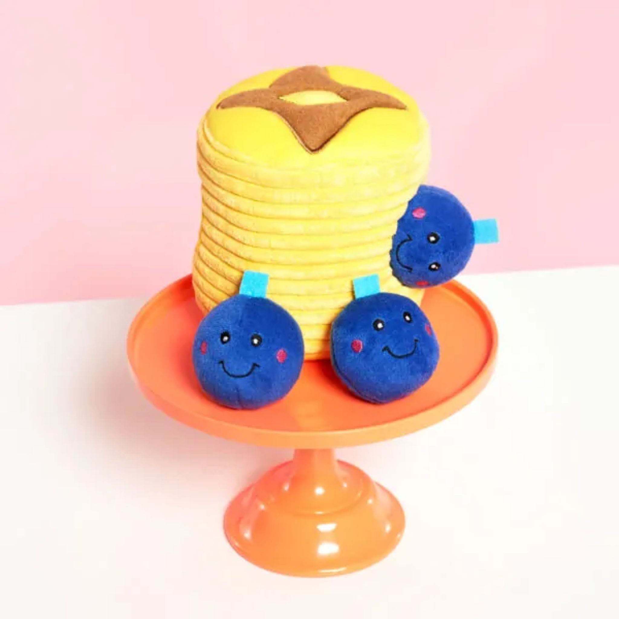 Zippy Paws Dog Toys Plush Burrow - Blueberry Pancakes | PeekAPaw Pet Supplies