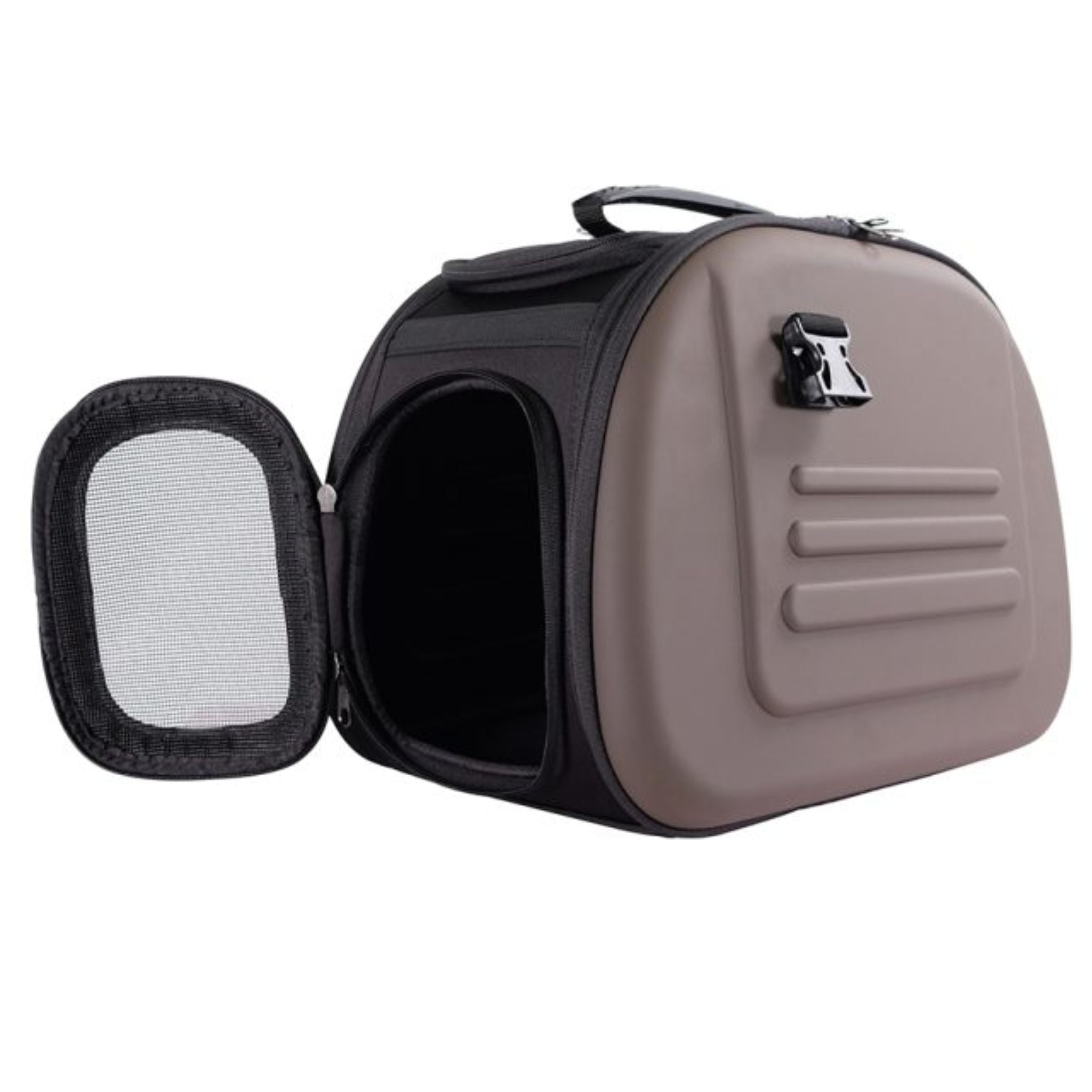 Ibiyaya Classic Eva Soft-Sided Travel Pet Carrier - Chocolate | PeekAPaw Pet Supplies