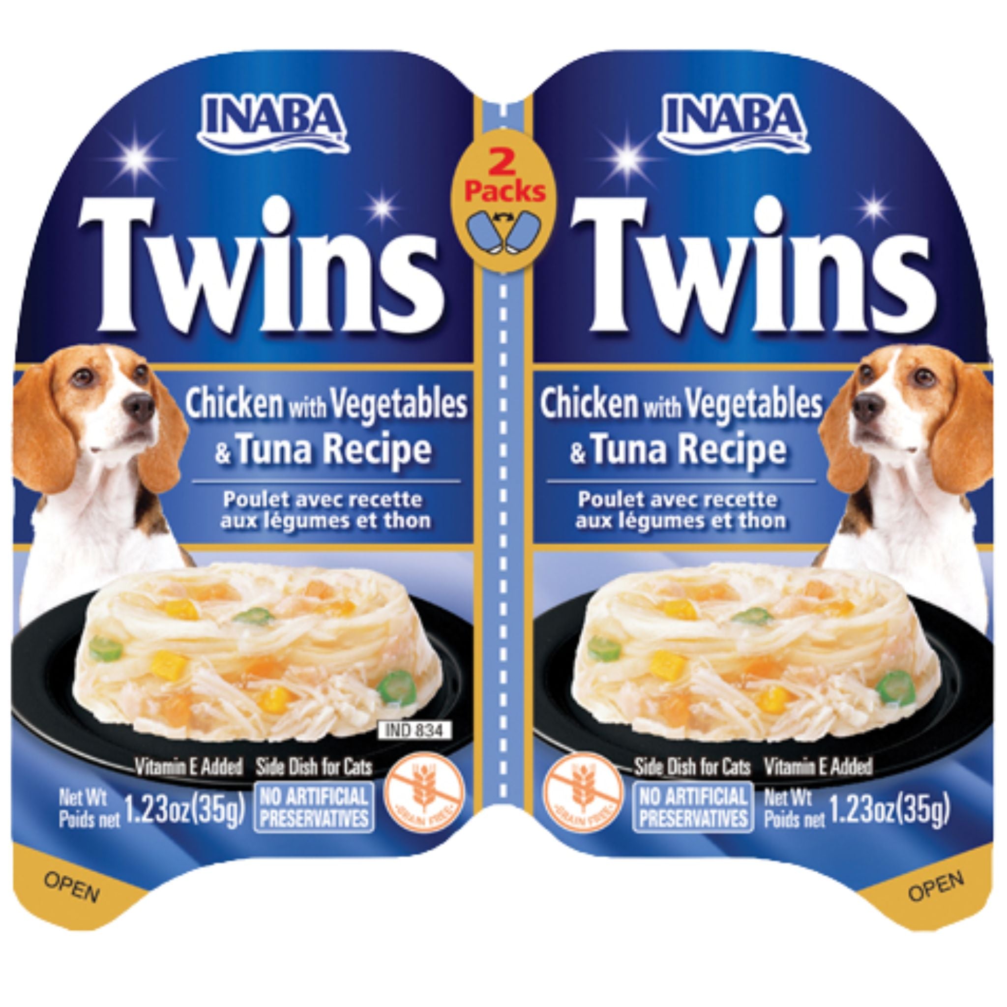 Inaba Dog Treat Twin Cups Chicken with Vegetables & Tuna Recipe
