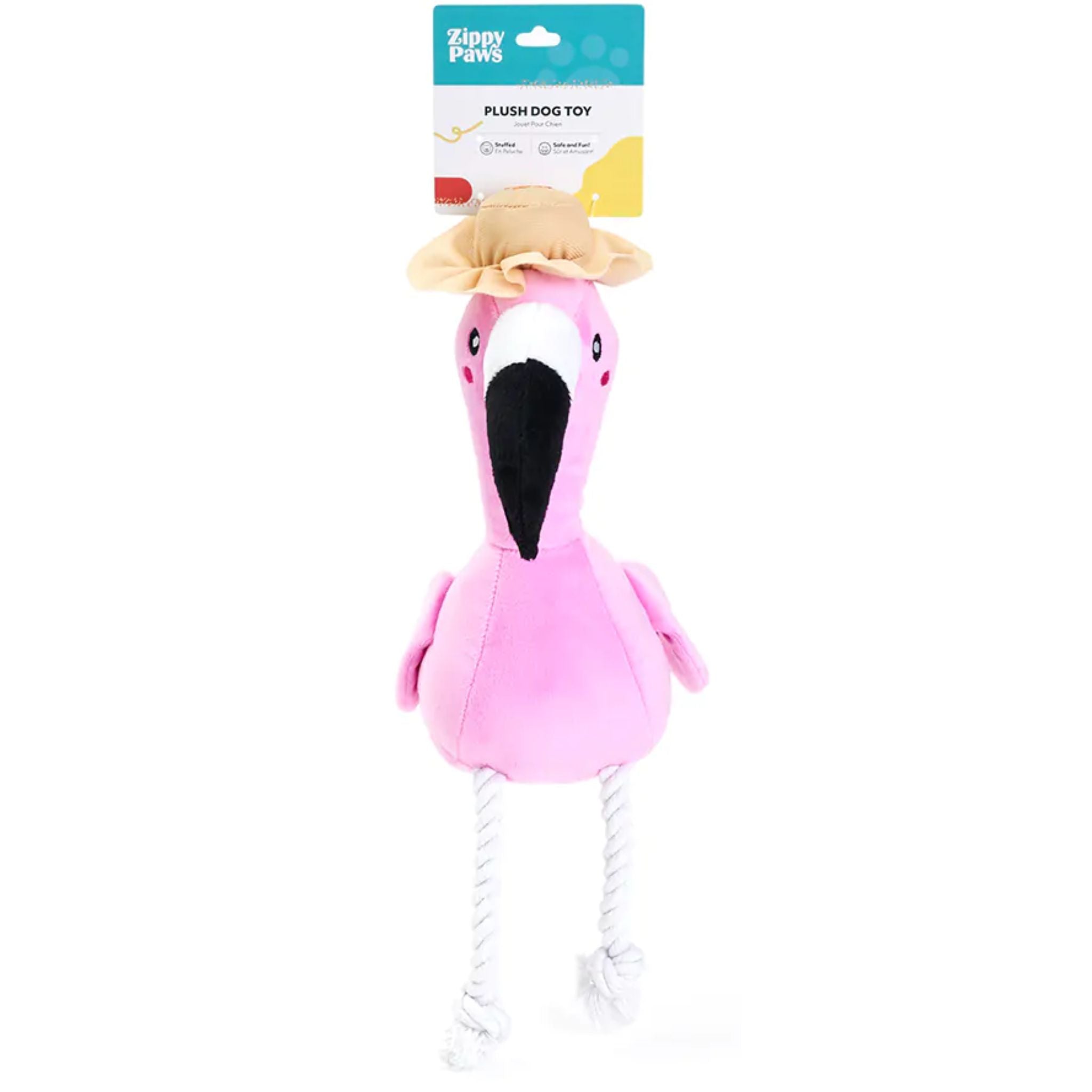 Zippy Paws Dog Toys Plush Playful Pal - Freya the Flamingo