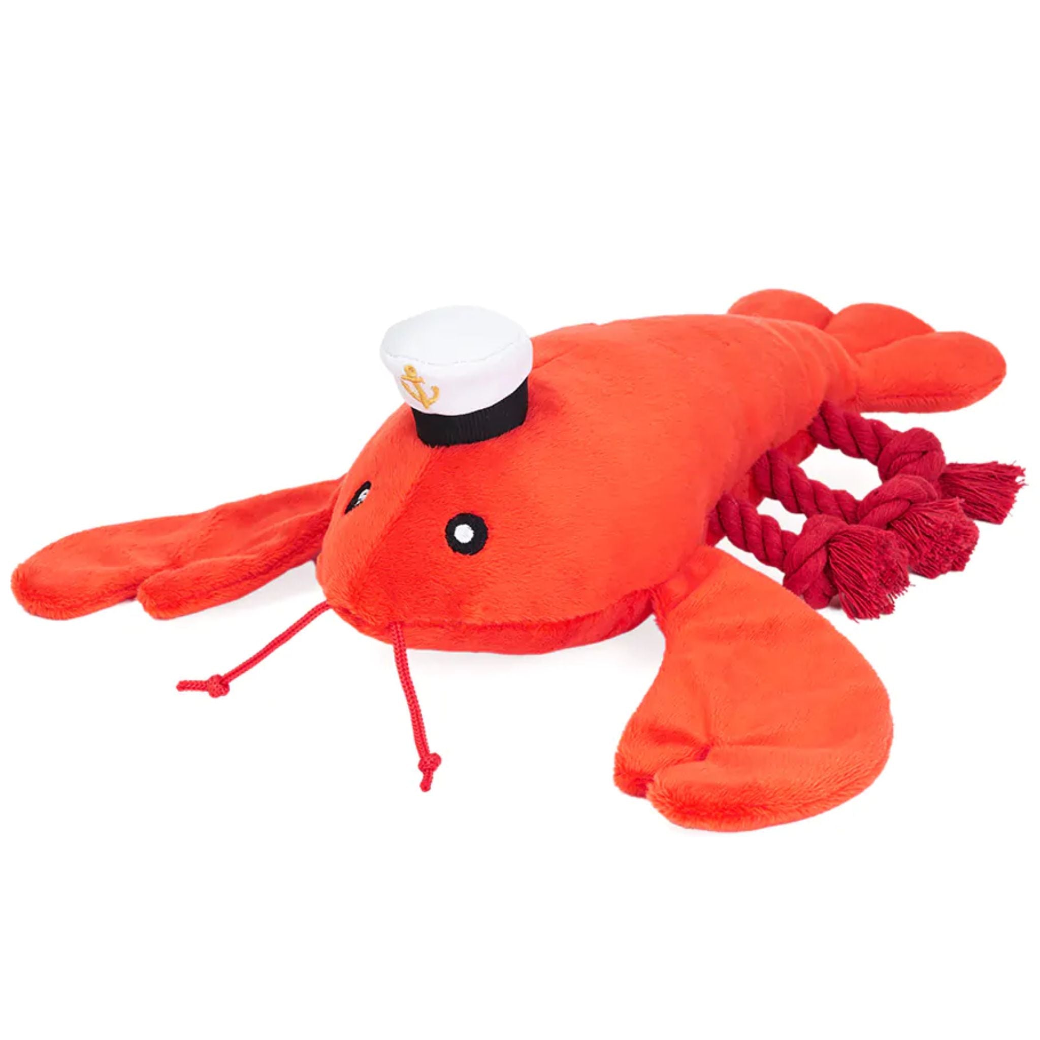 Zippy Paws Dog Toys Plush Playful Pal - Luca the Lobster