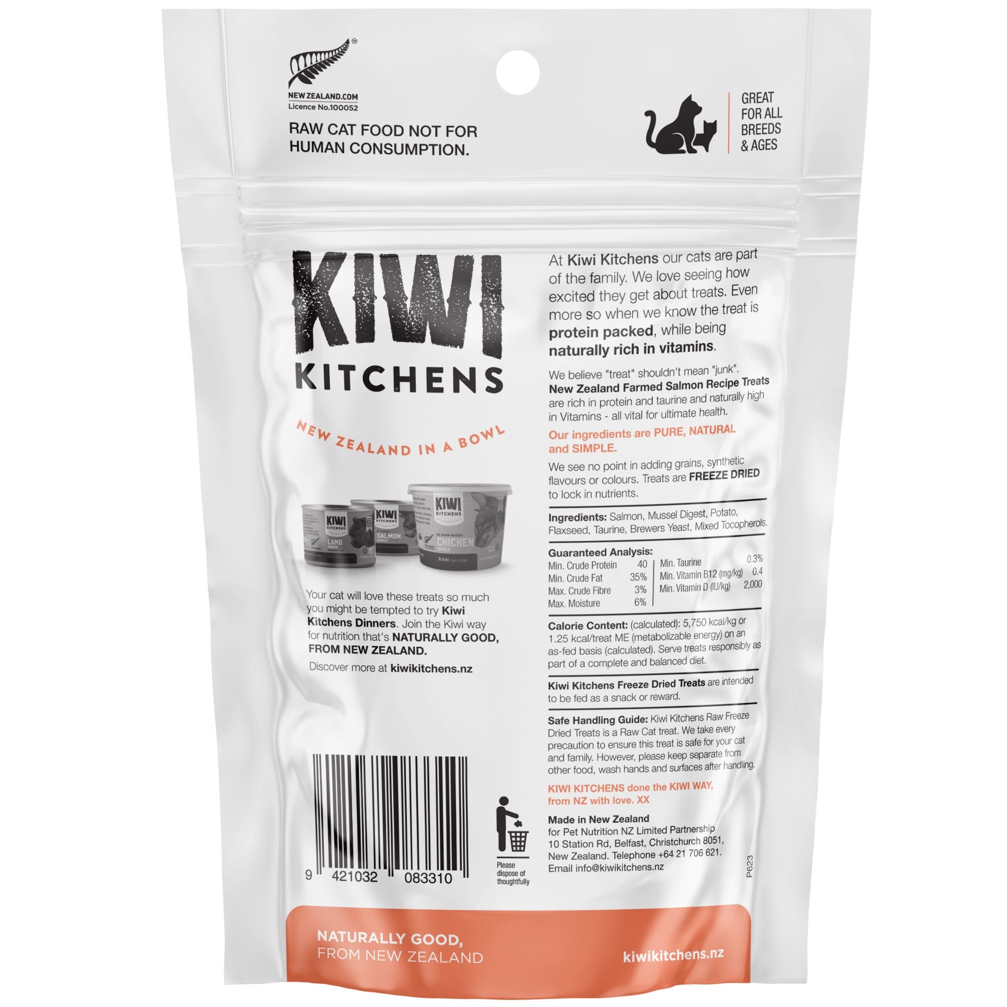Kiwi Kitchens Freeze-Dried Cat Treat Salmon