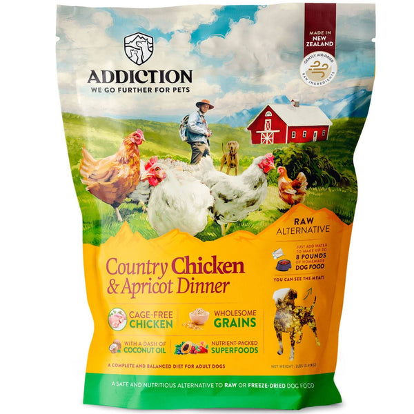 ADDICTION Country Chicken & Apricot Raw Alternative Dog Food