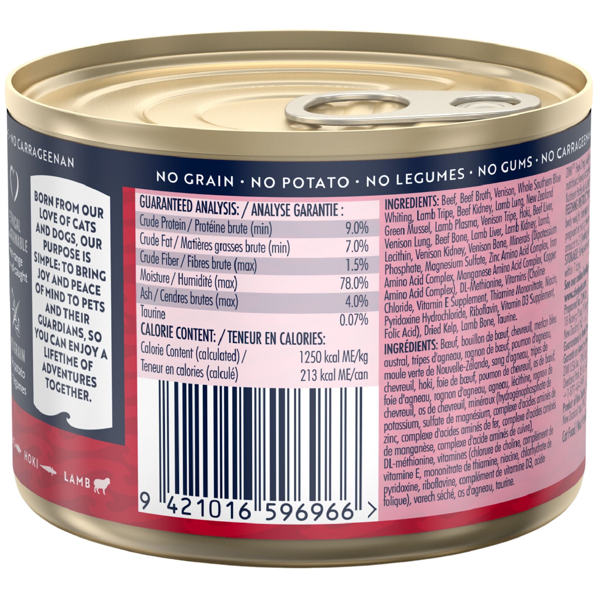 ZIWI Peak Provenance Cat Cans Otago Valley