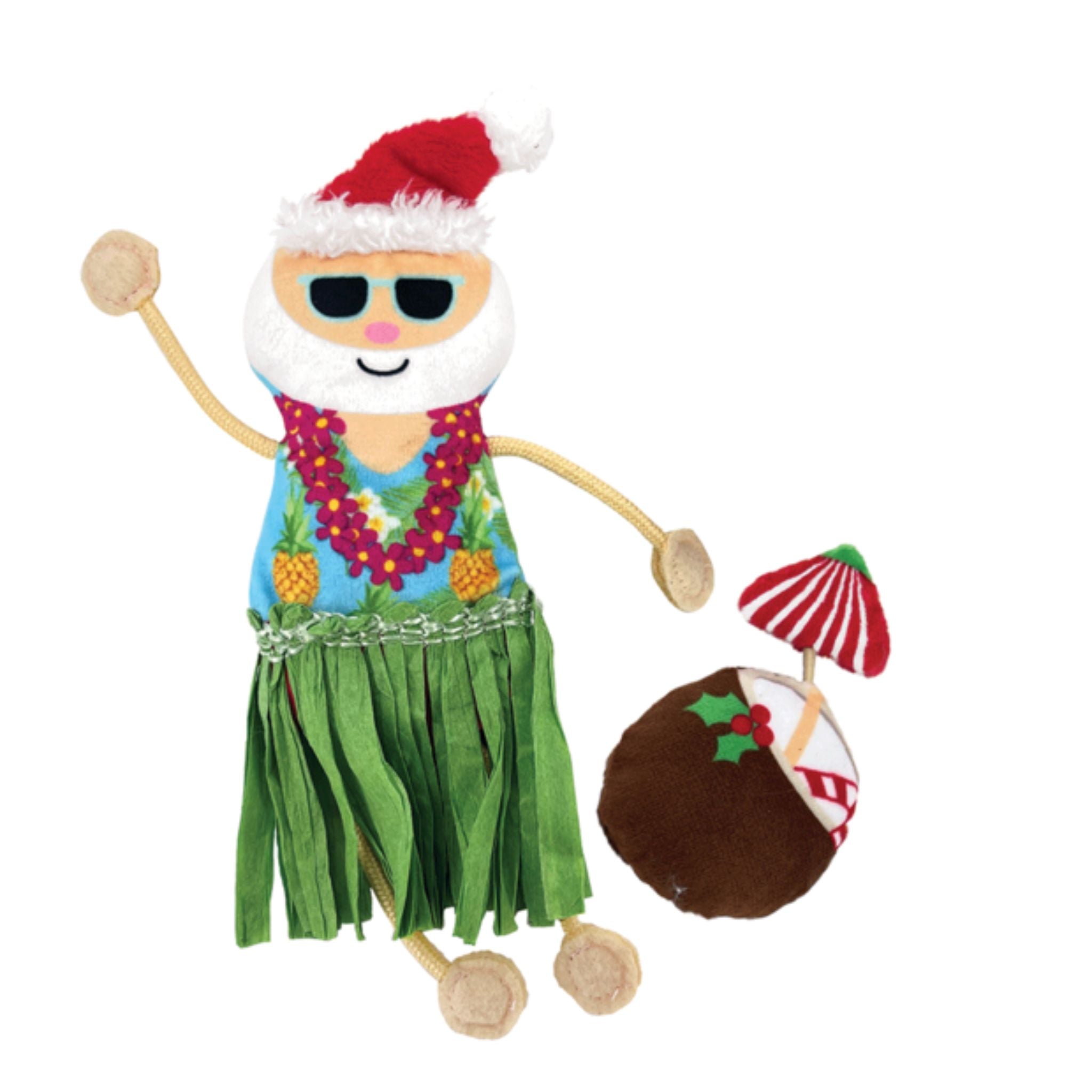 KONG Holiday Tropics Santa Cat Toys 2 Pack