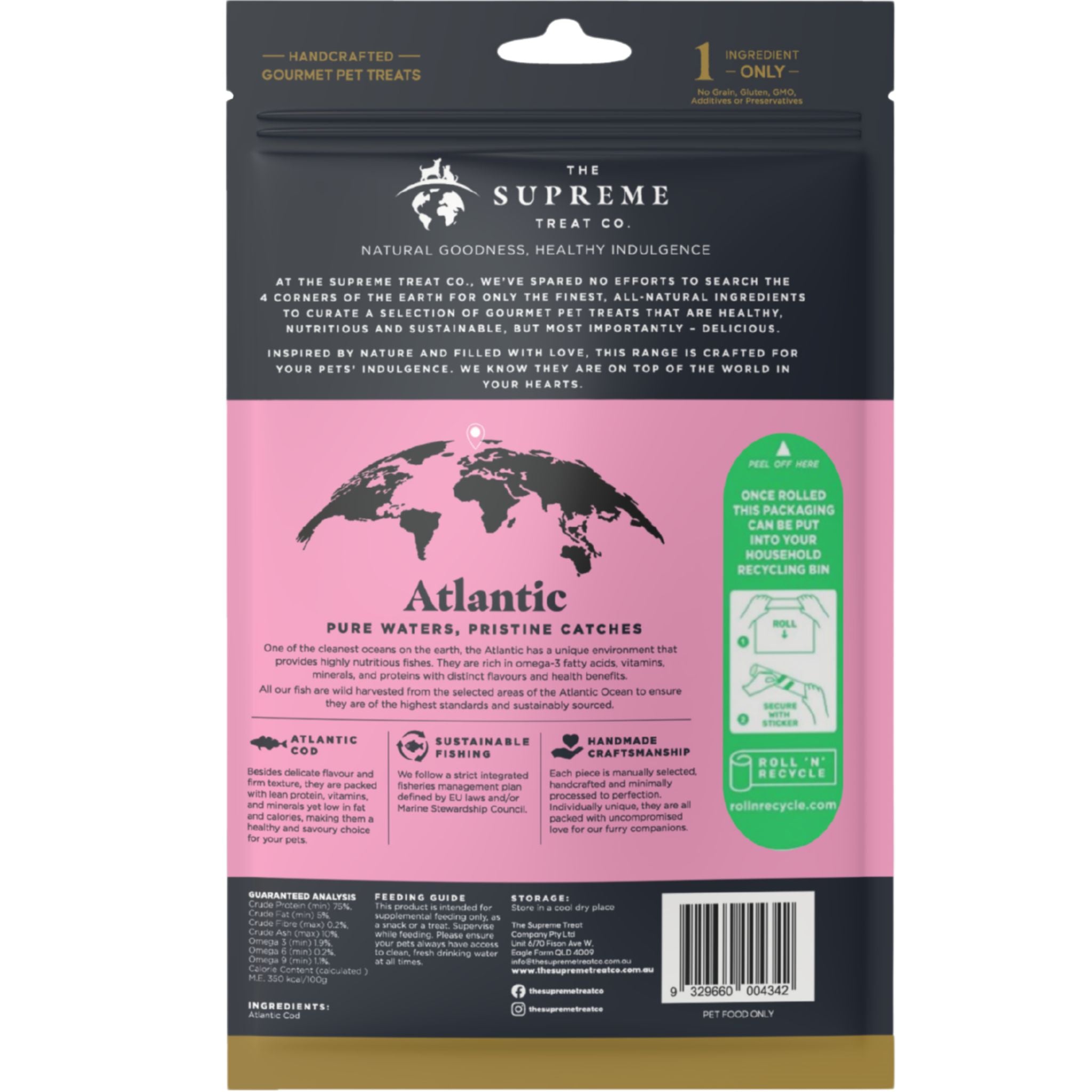 The Supreme Treat Co Cod Sandwich Dog Treats