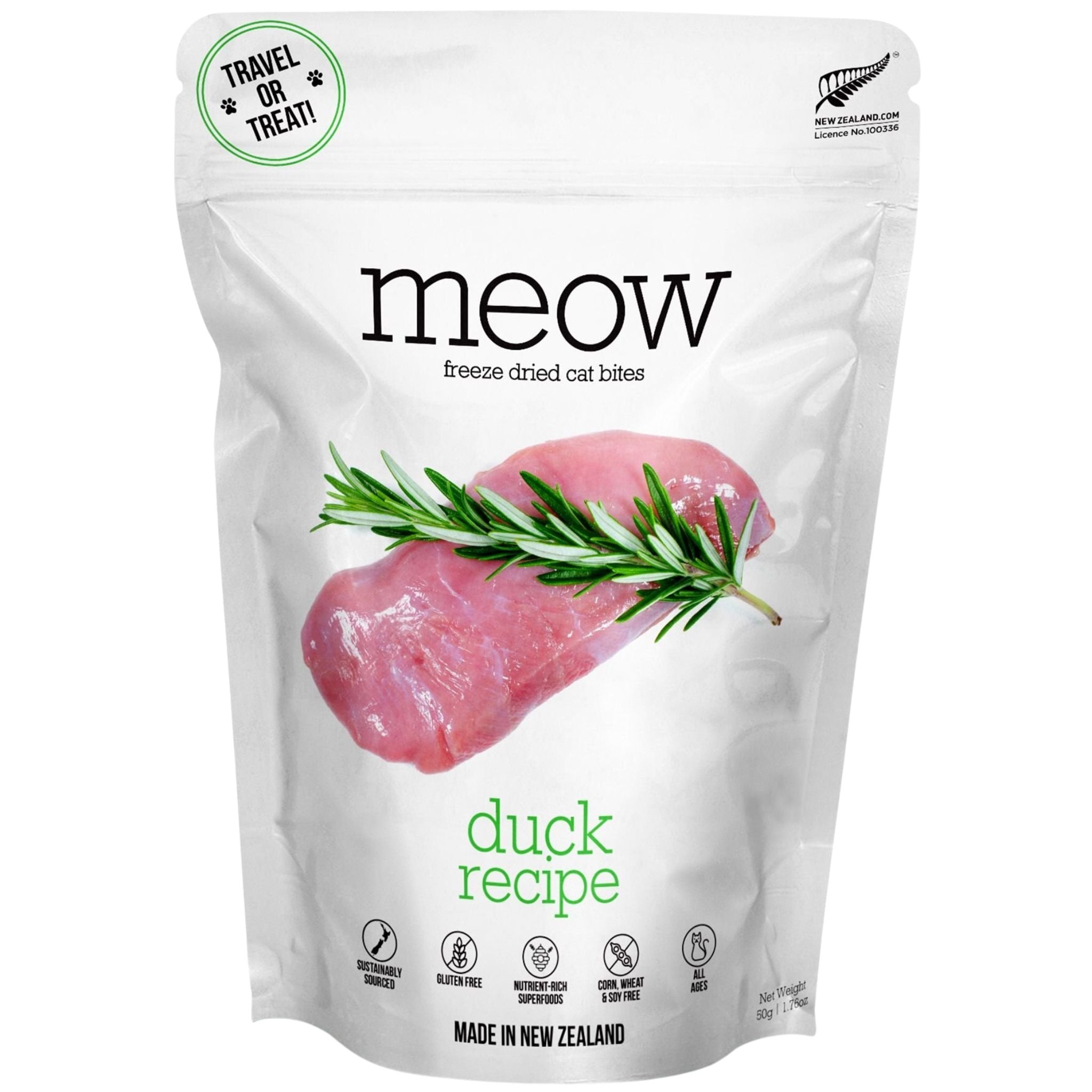 The New Zealand Natural Meow Freeze Dried Cat Treat Duck