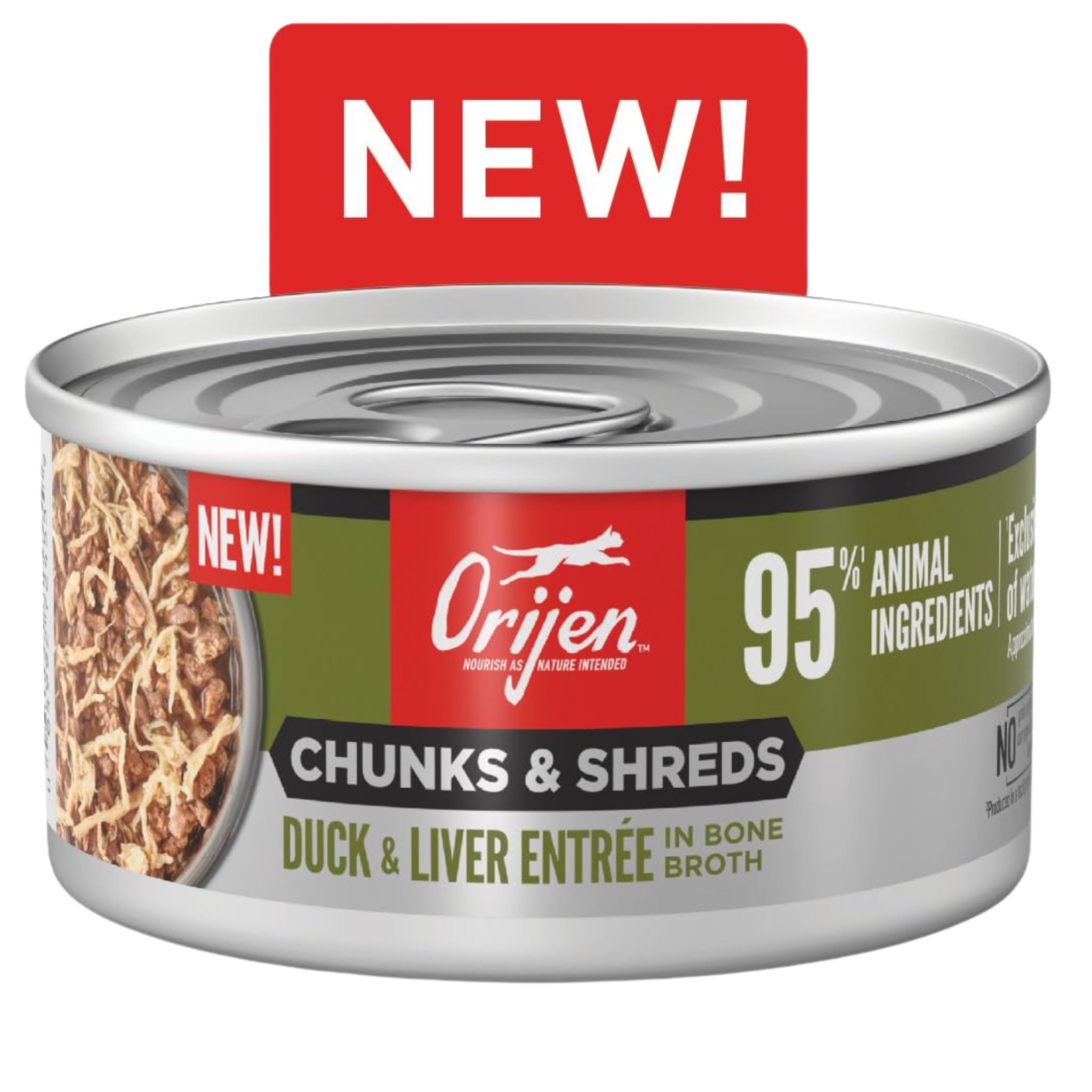 Orijen Wet Cat Food Chunks & Shreds Duck and Liver Entree
