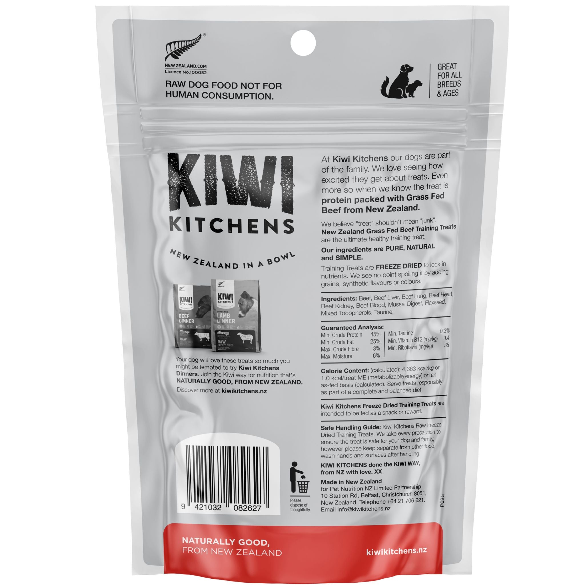 Kiwi Kitchens Freeze-Dried Dog Training Treat Beef