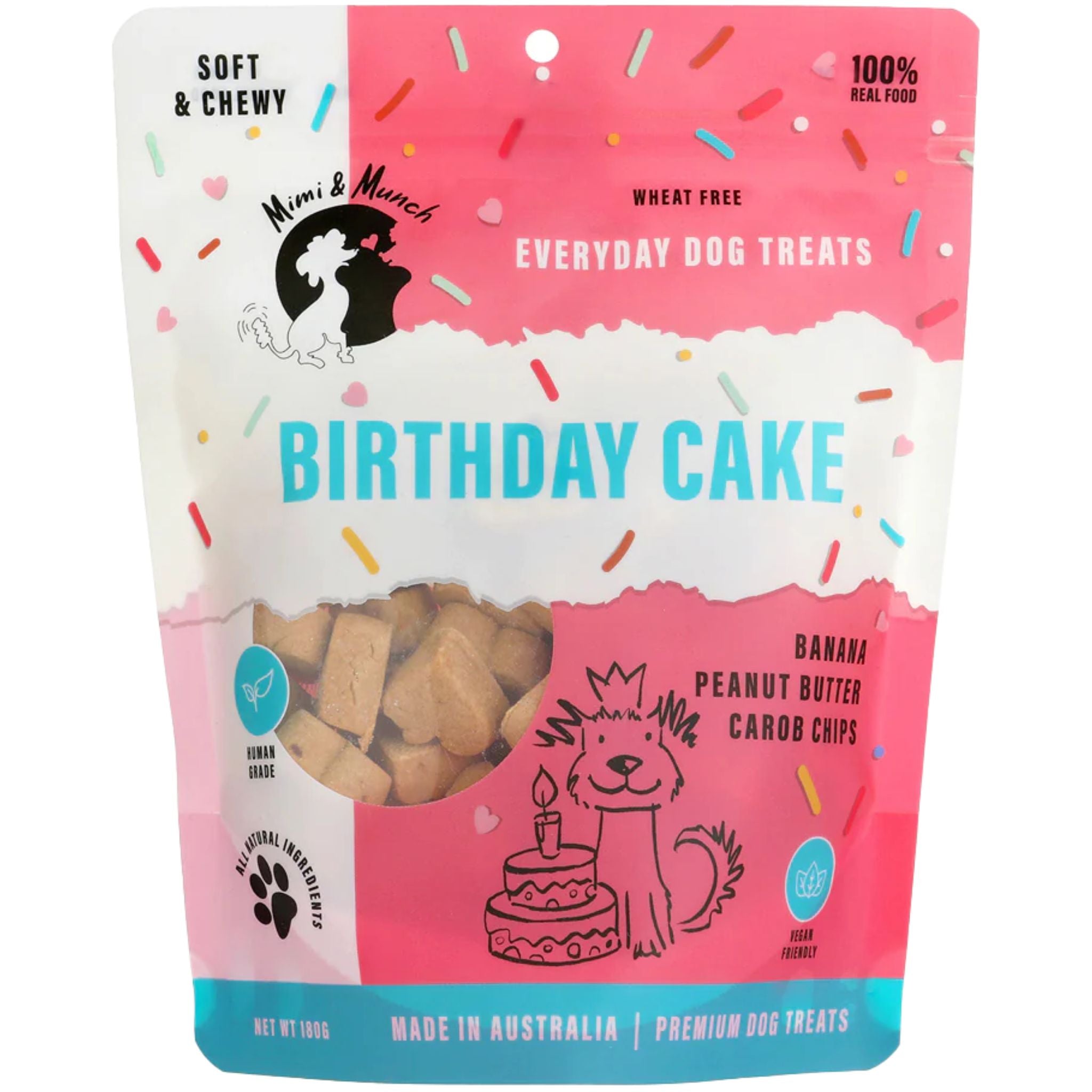 Mimi & Munch Birthday Cake Soft & Chewy Natural Dog Treats