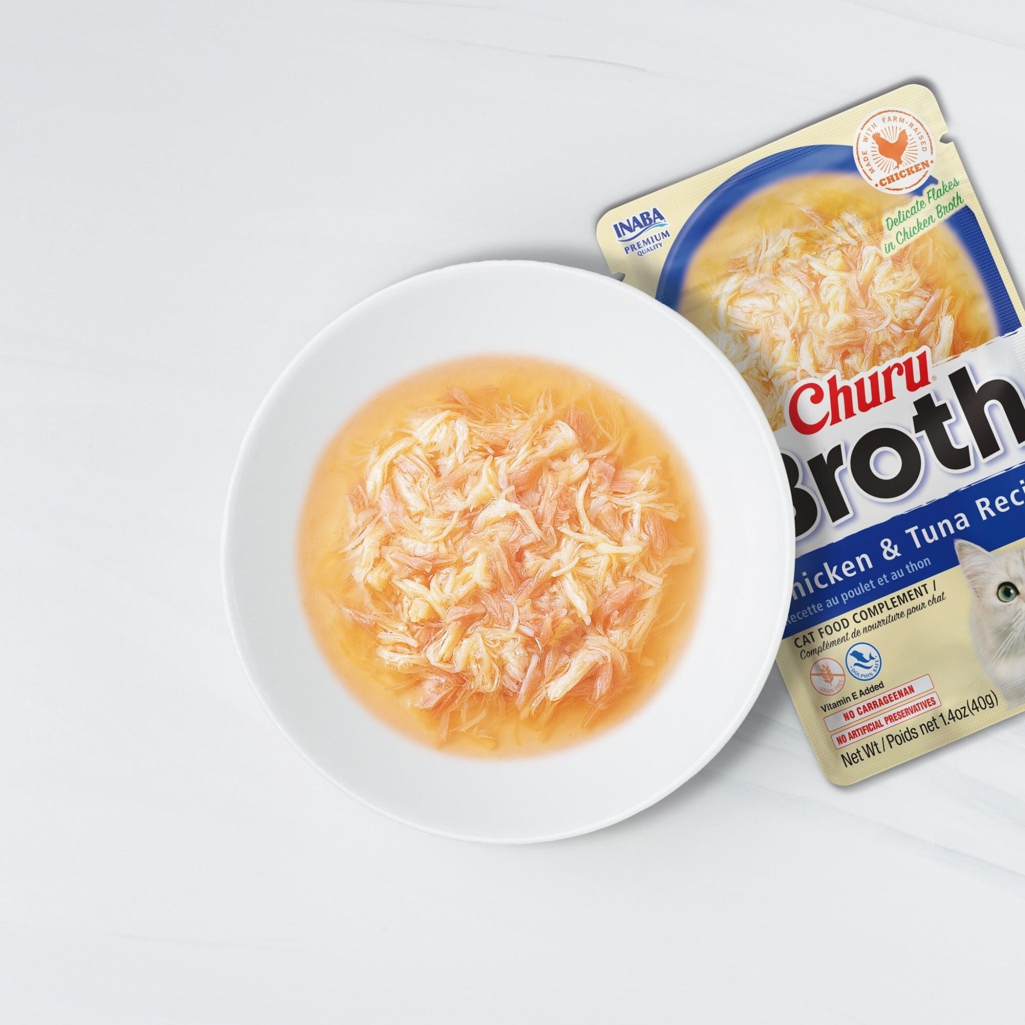 Inaba Cat Treat Churu Broth Chicken with Salmon