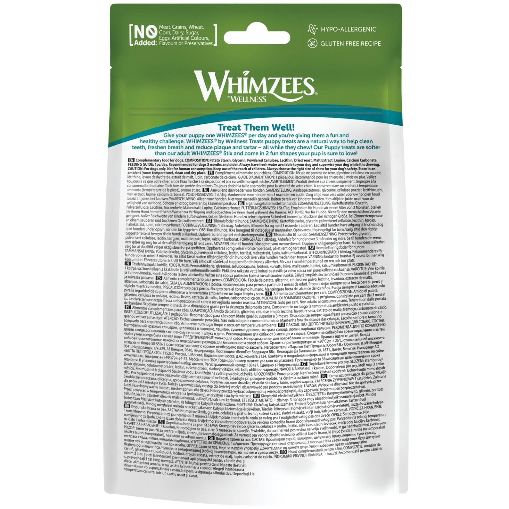 Whimzees Dental Dog Treats Puppy