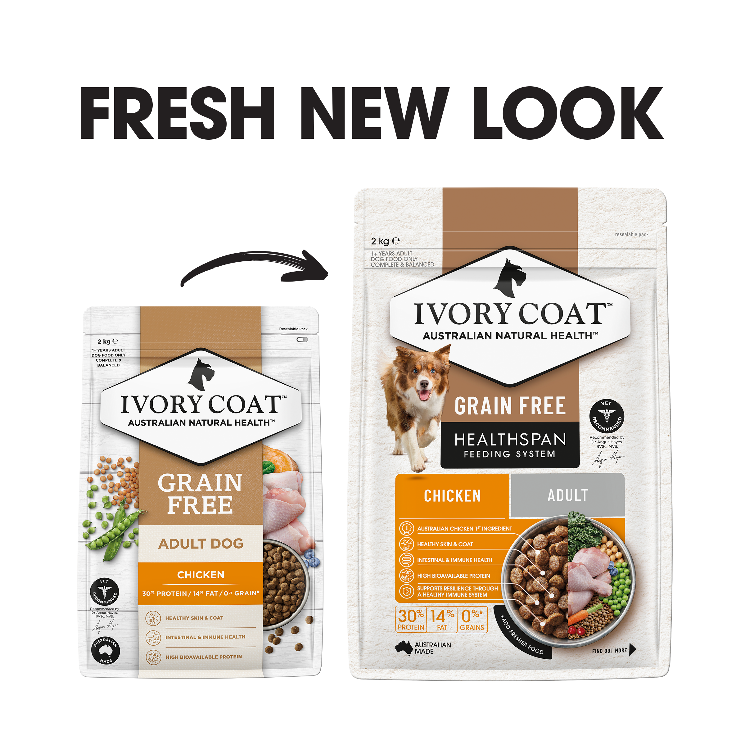 Ivory Coat Grain Free Adult All Breeds Dry Dog Food Chicken product detail 1