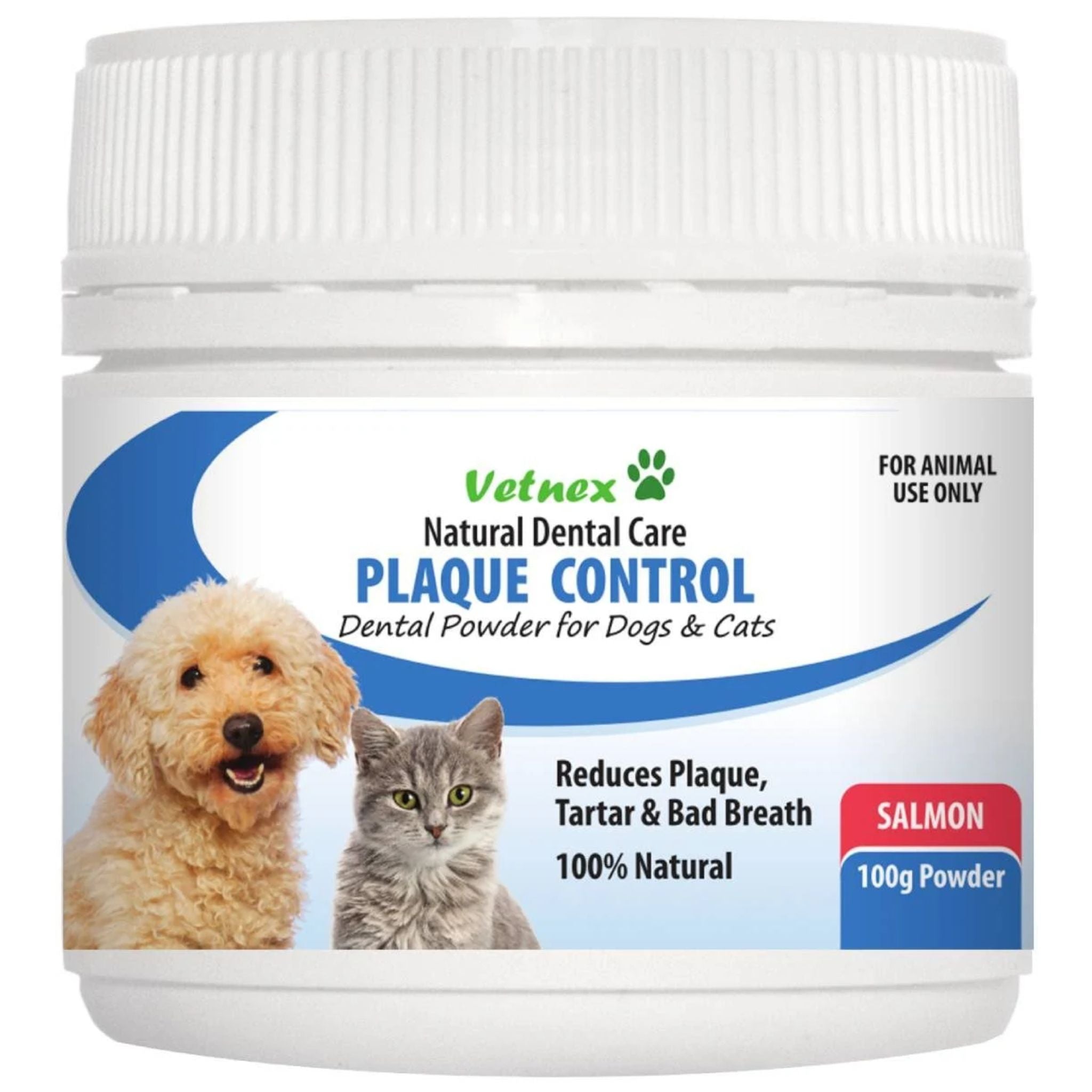 Vetnex Plaque Control Natural Dental Care Powder Salmon for Dogs & Cats