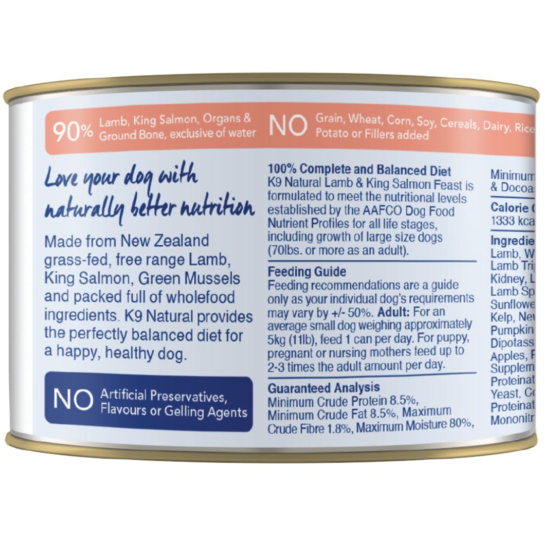 K9 Natural Canned Lamb & Salmon Feast