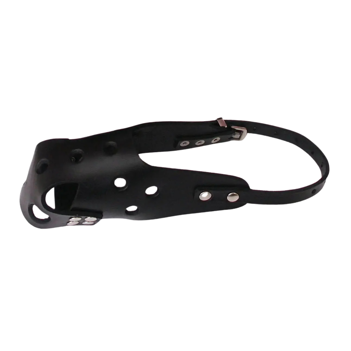 DLC leather dog muzzles in small, medium and large sizes