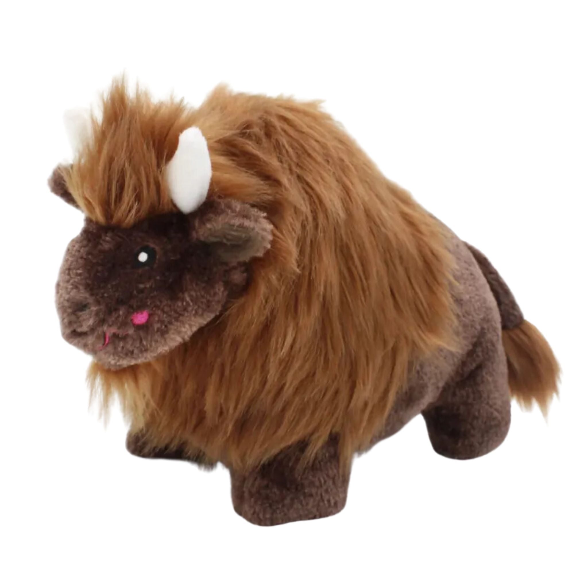 Zippy Paws Dog Toys Plush Wooliez - Billie the Bison