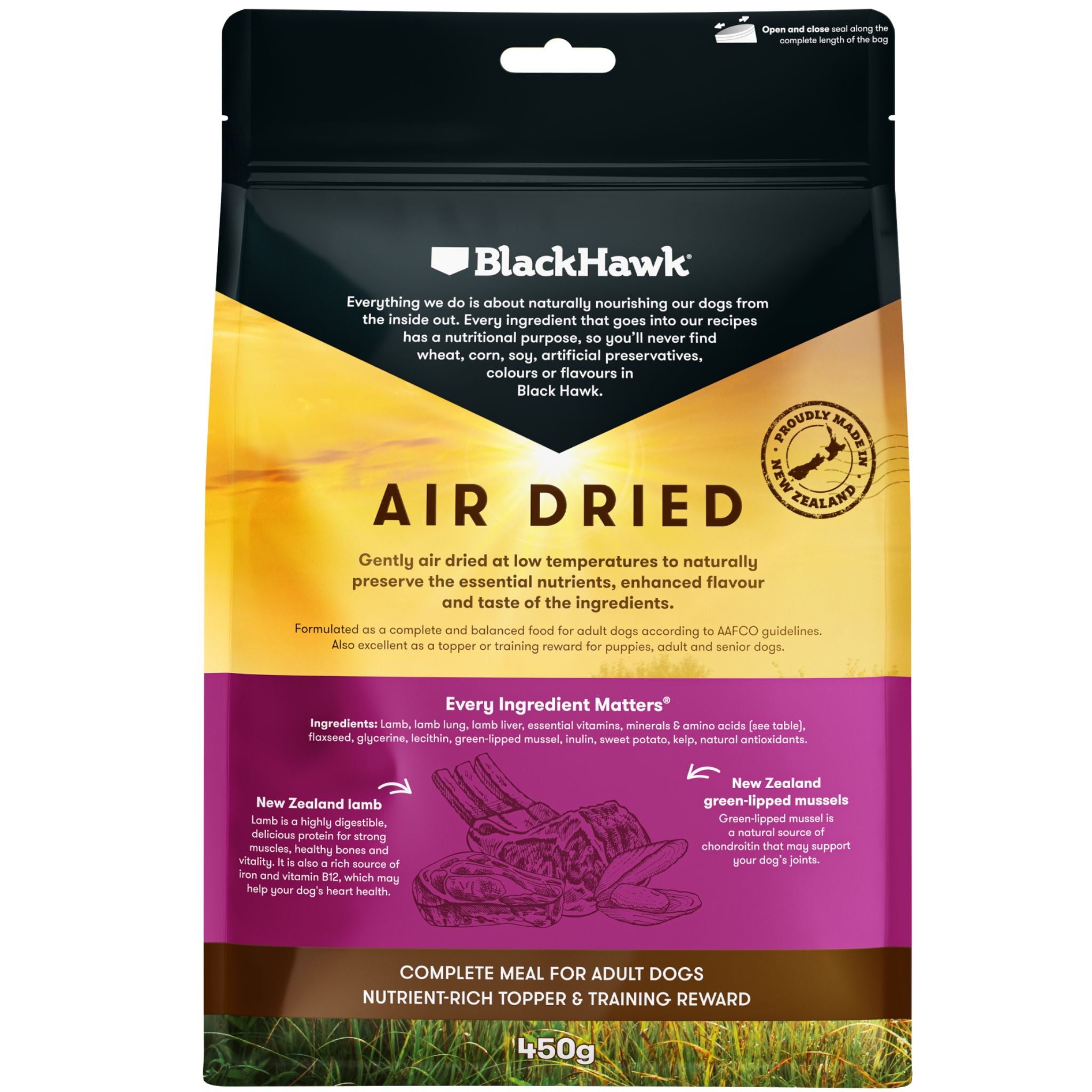 Black Hawk Lamb Air Dried Adult Dog Food