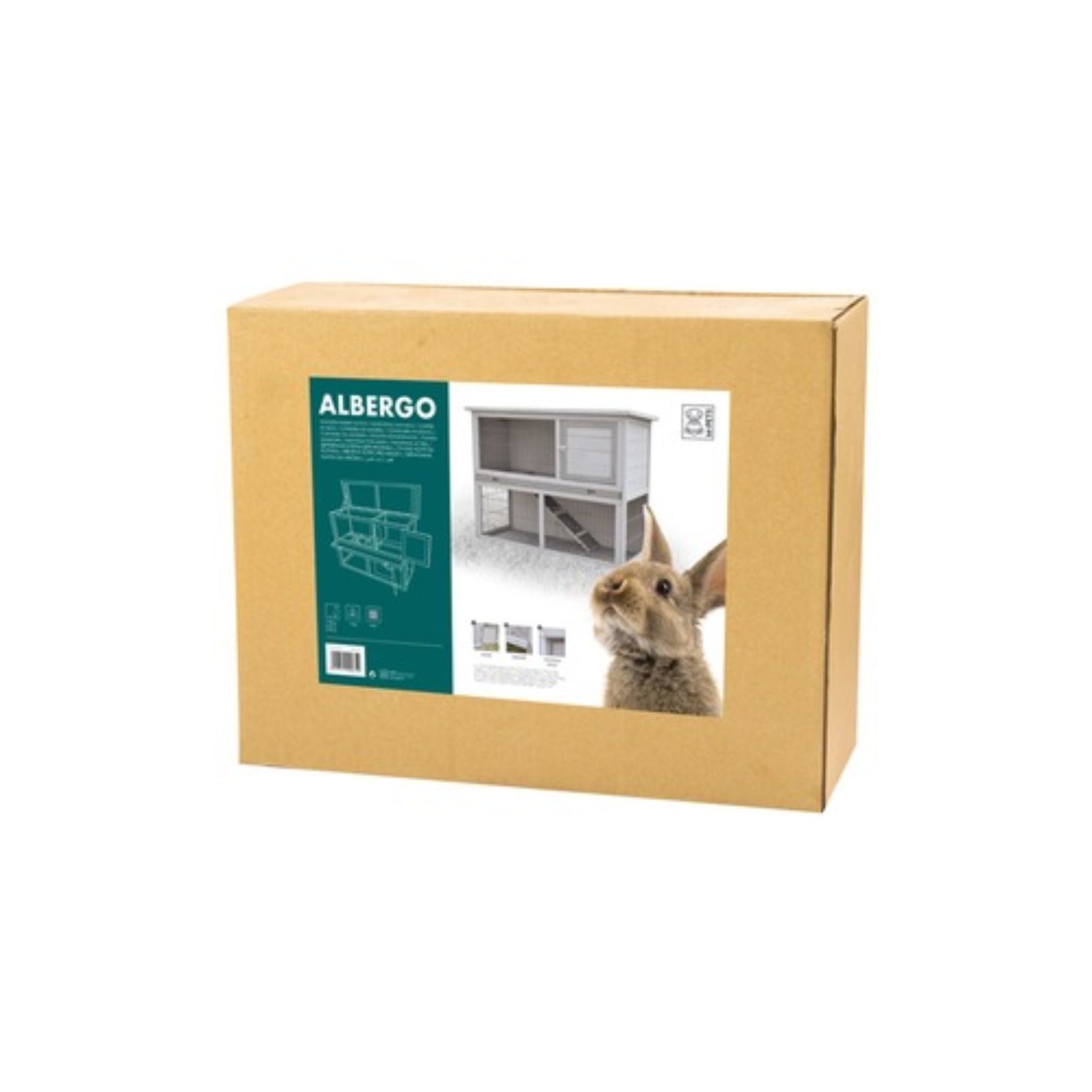 M-Pets Small Animal ALBERGO Wooden Hutch | PeekAPaw Pet Supplies
