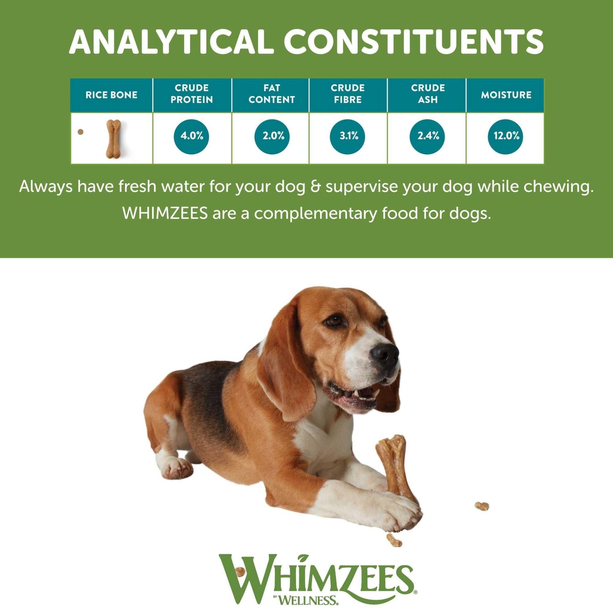 Whimzees Dental Dog Treats Ricebone