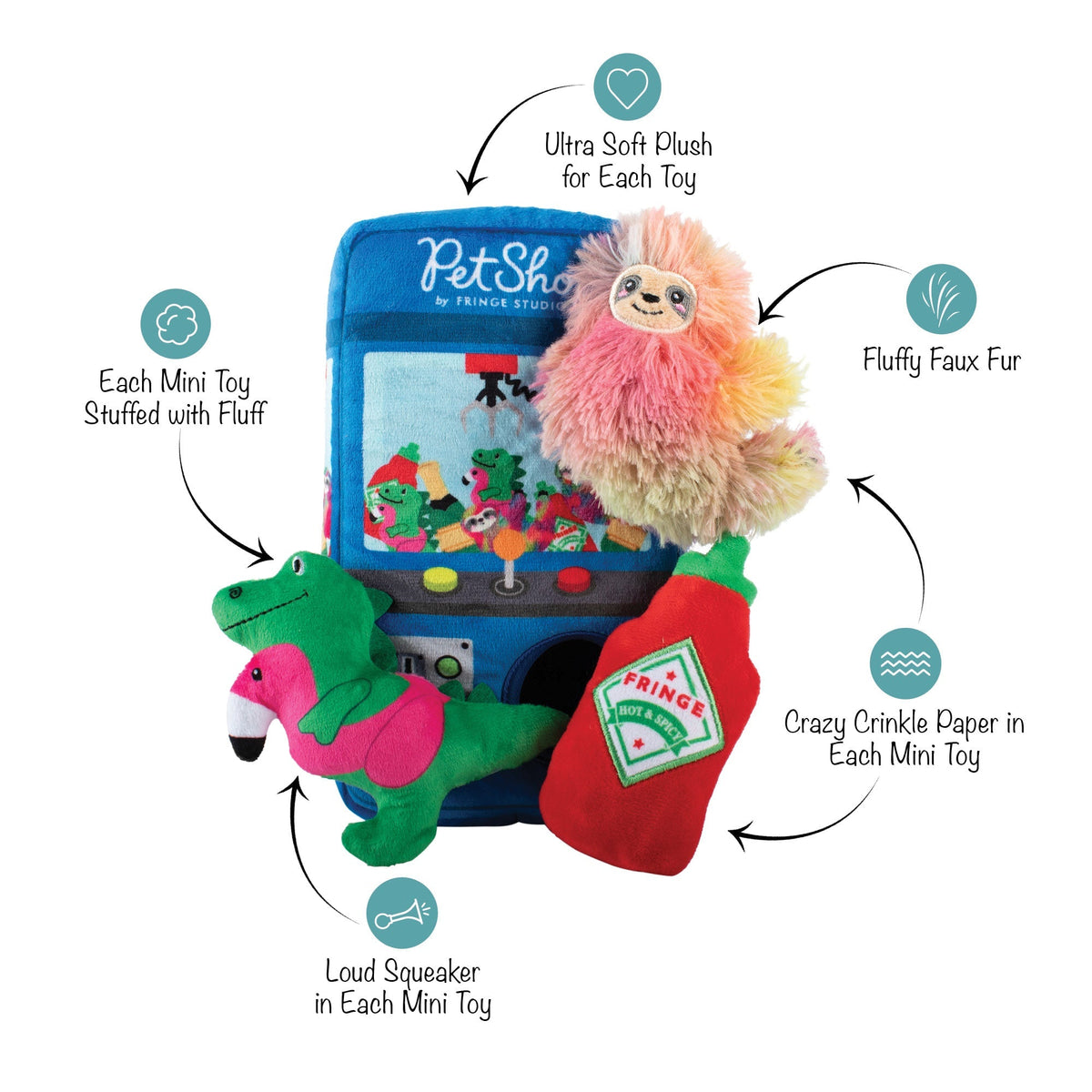 Fringe Studio Hide and Seek Dog Toy - Ready Set Claw Machine — alternate view
