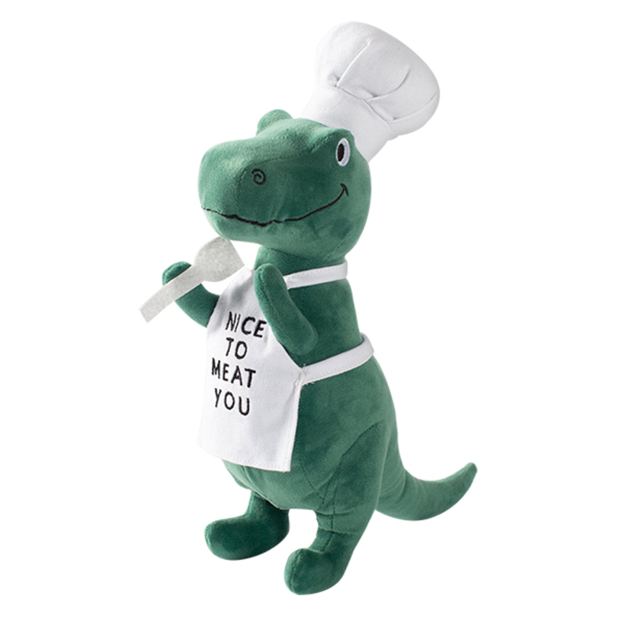 Fringe Studio Plush Squeaker Dog Toy - Bbq Rex — front view