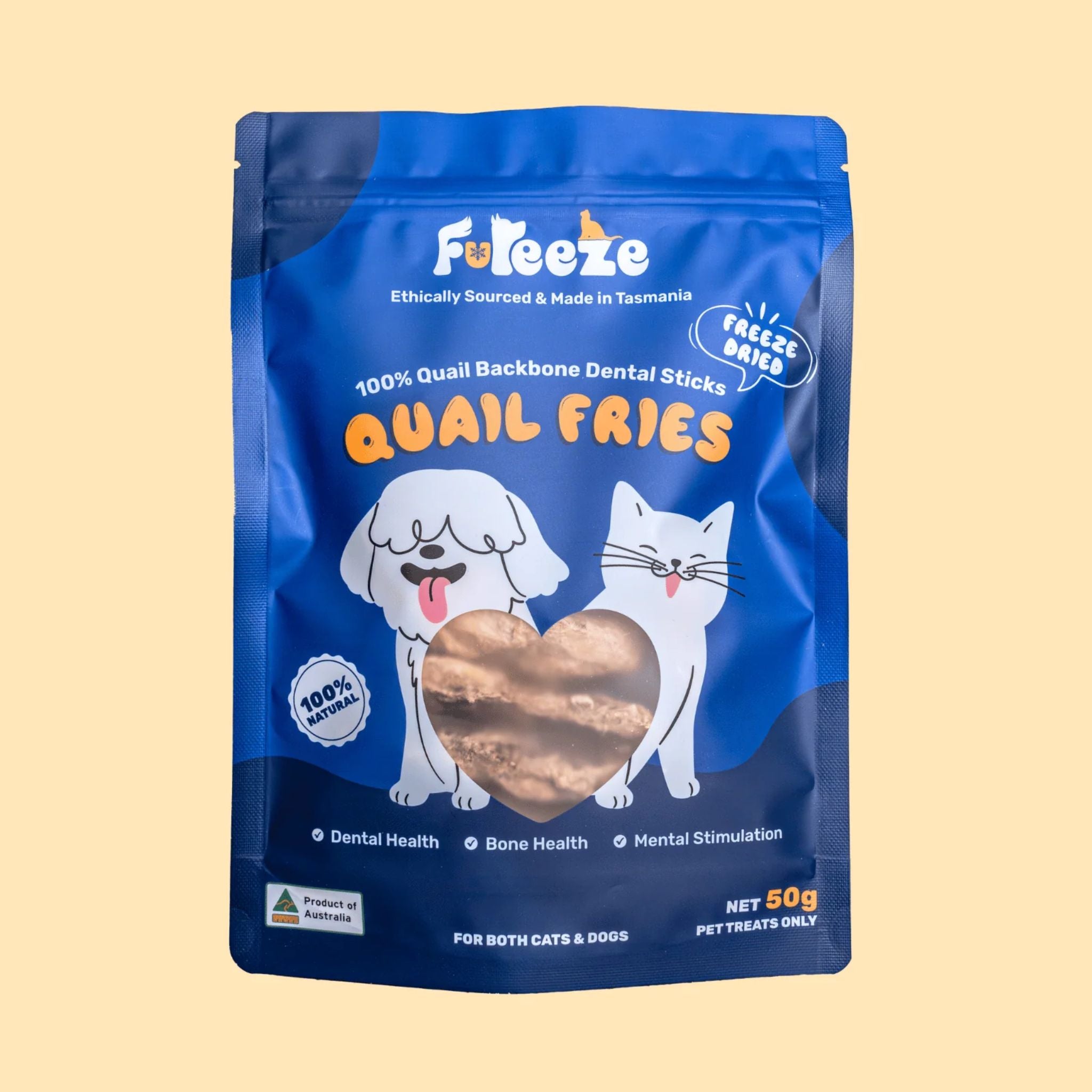 FuReeze Quail Backbones Freeze Dried Pet Treats