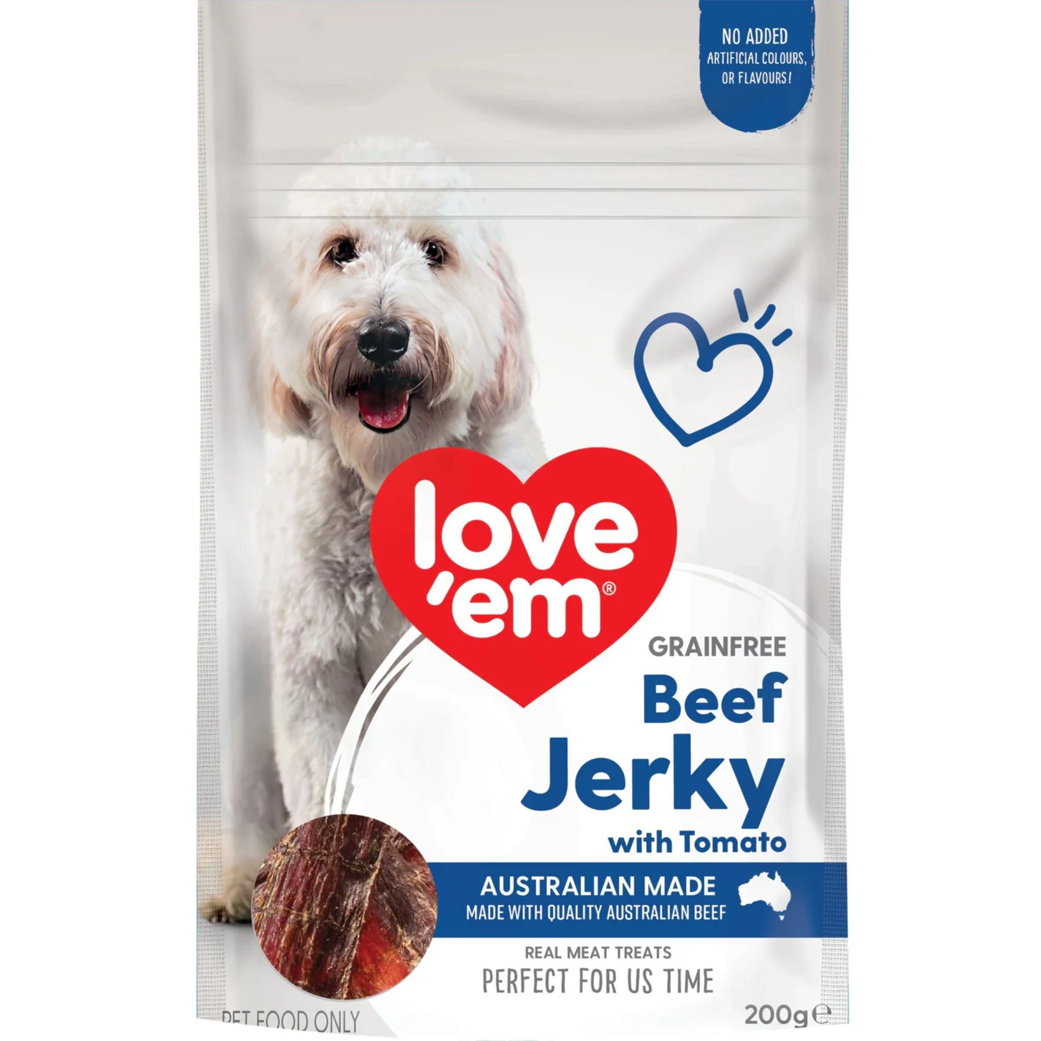 Love'em Grain Free Beef with Tomato Jerky Dog Treats