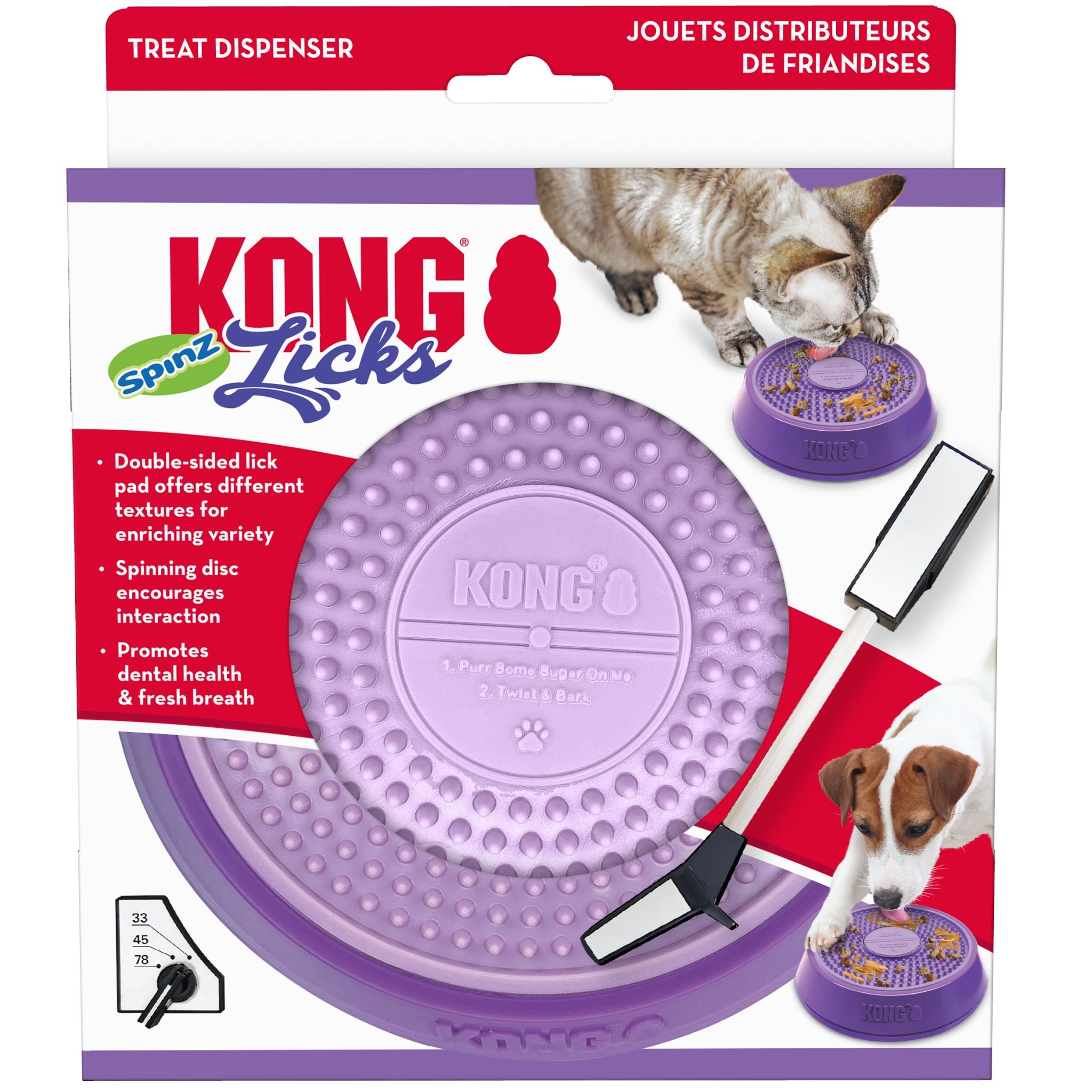KONG Licks Spinz Pet Treat Dispenser