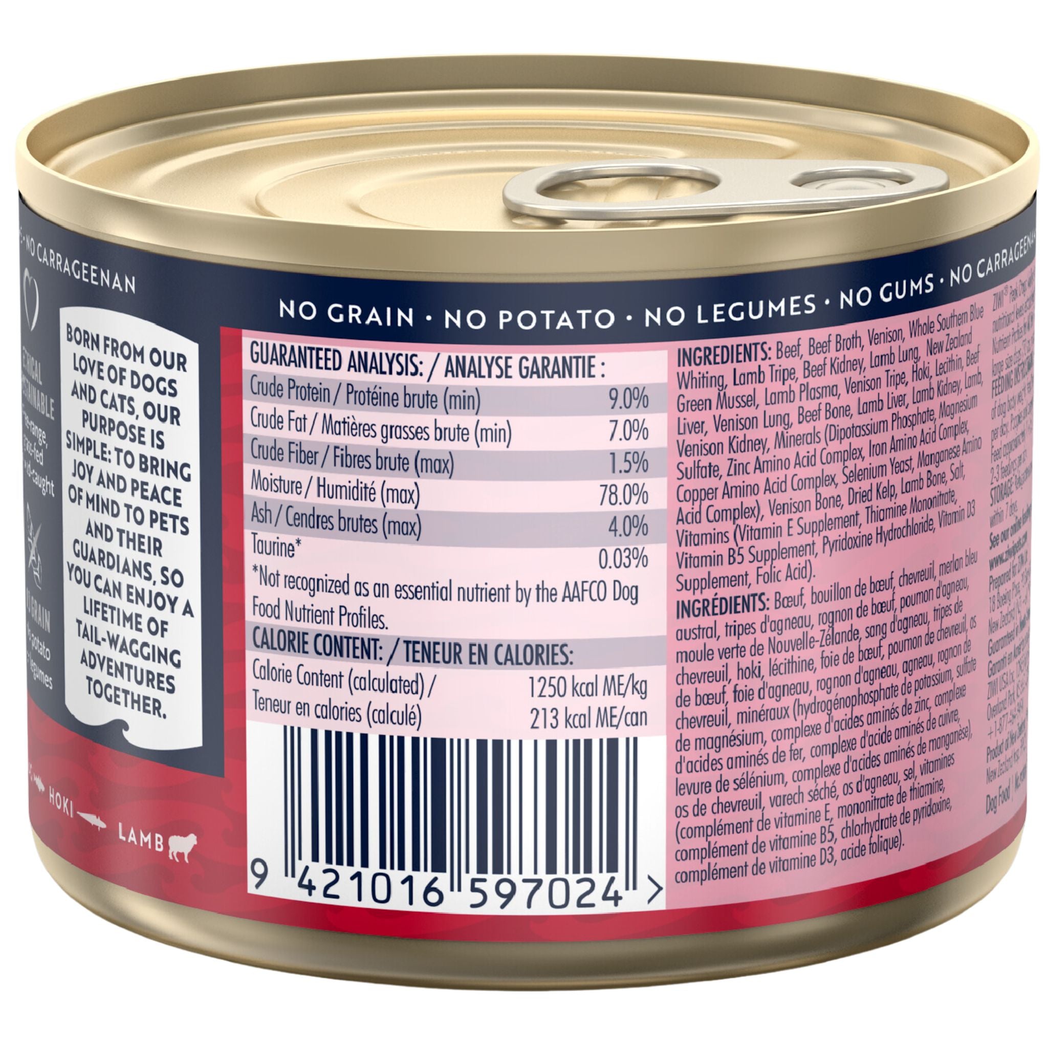 ZIWI Peak Provenance Dog Cans Otago Valley