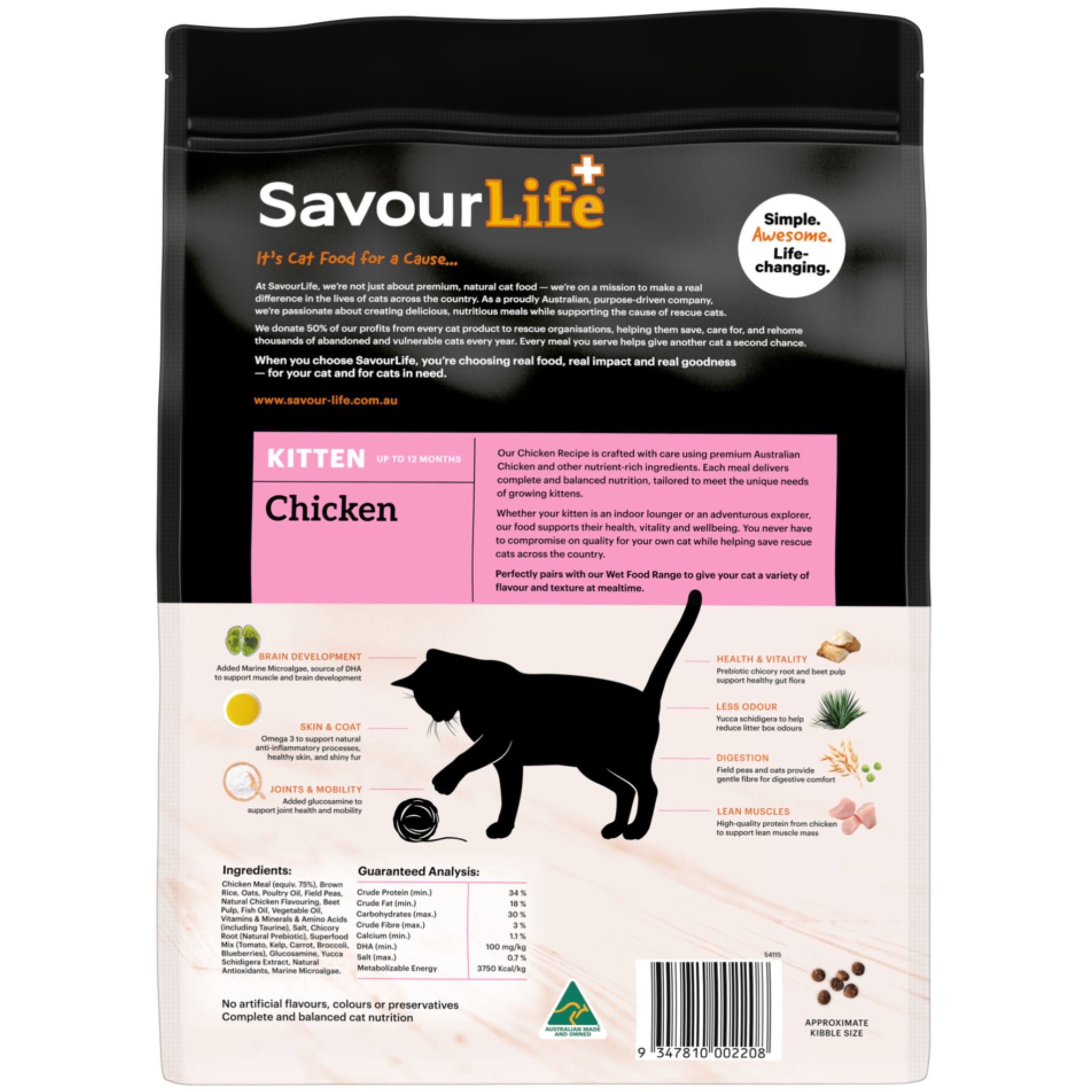 SavourLife Kitten Chicken Dry Cat Food