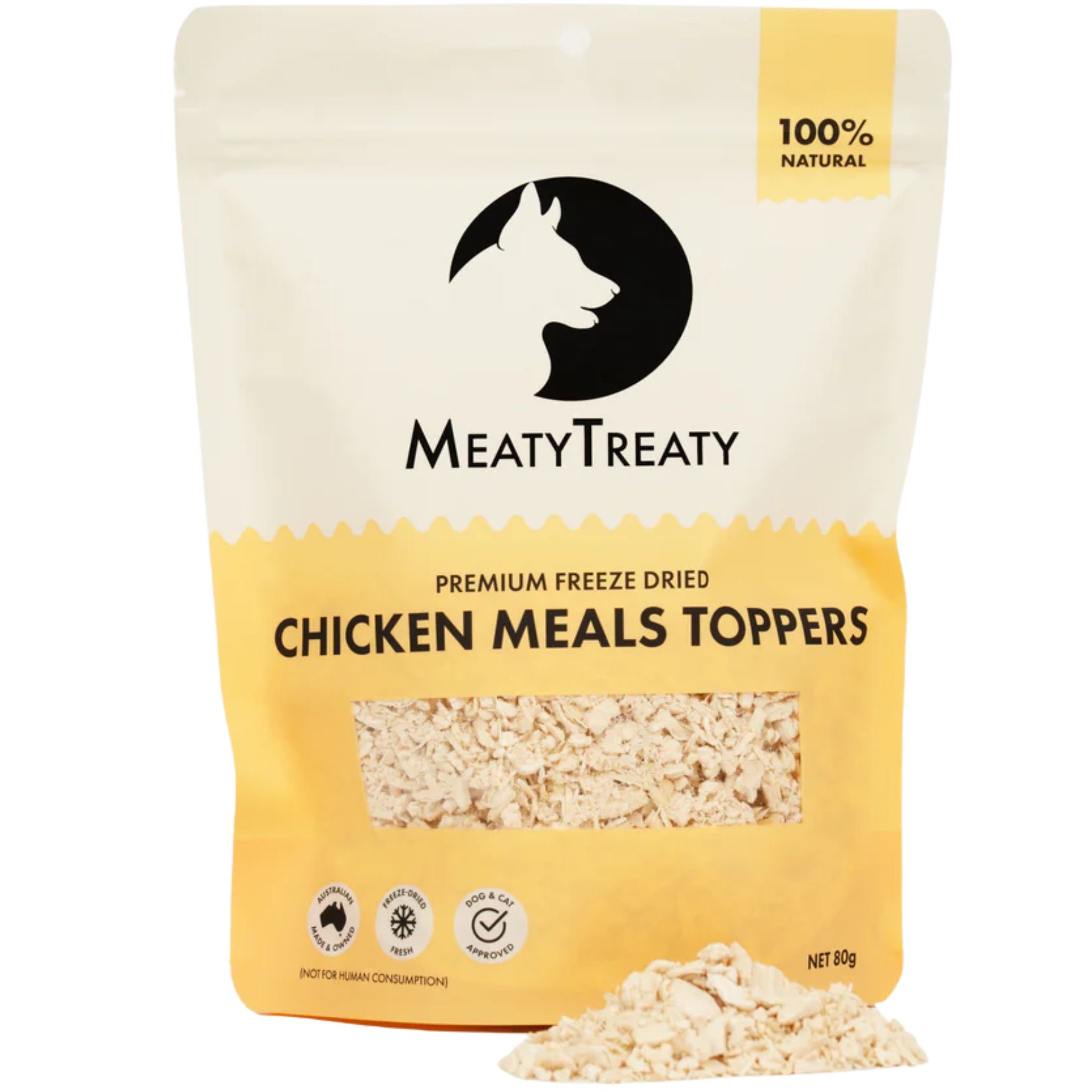 Meaty Treaty Freeze Dried Chicken Meals Topper for Cats & Dogs