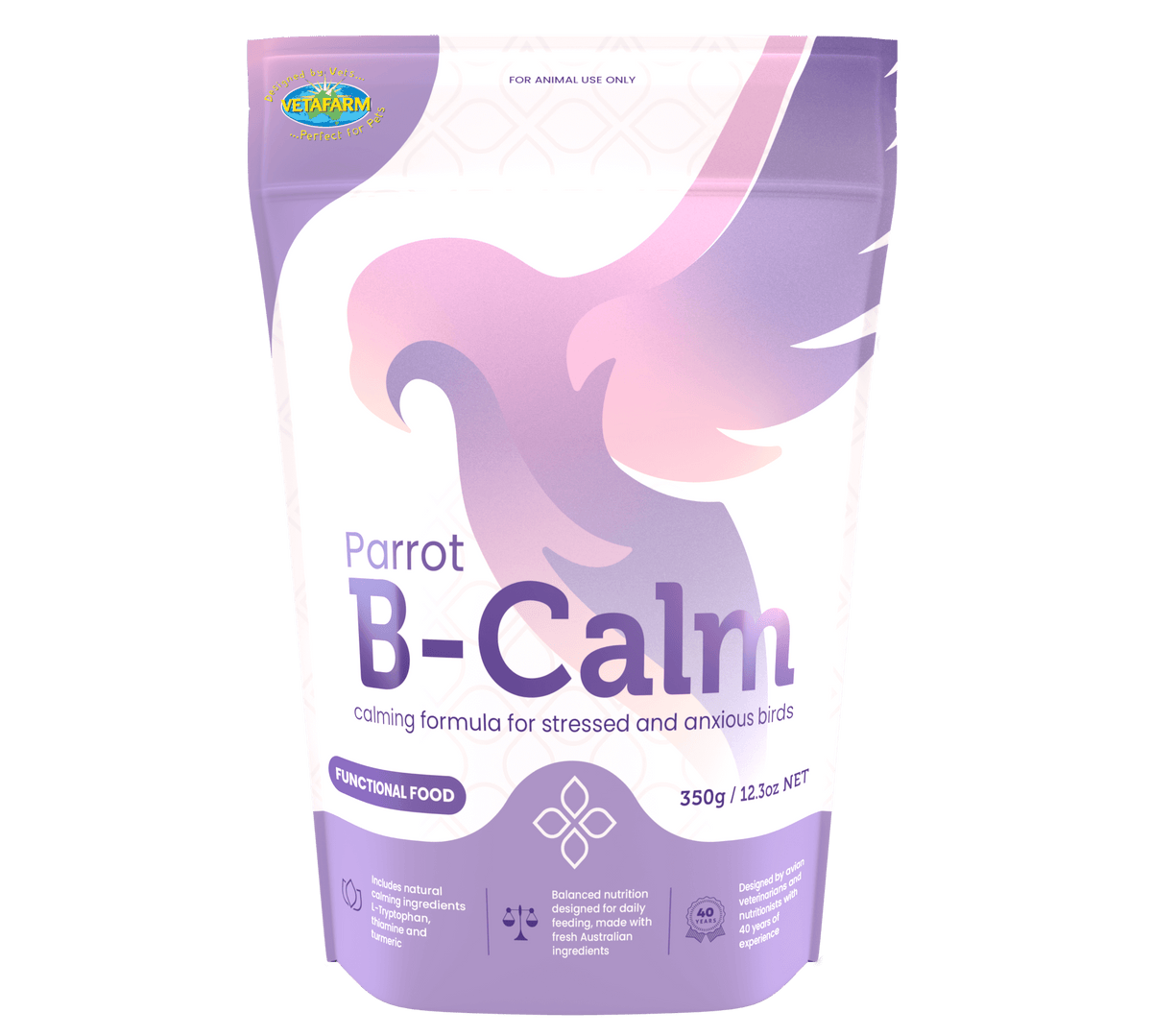 Vetafarm Parrot B-Calm 350g – front of pack