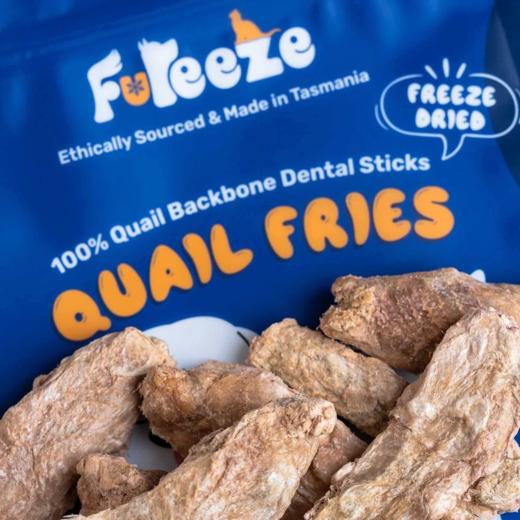 FuReeze Quail Backbones Freeze Dried Pet Treats