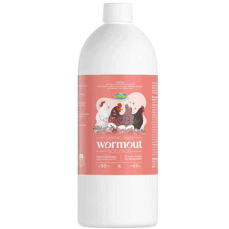 Vetafarm Laying Hen Wormout Solution - 1L | PeekAPaw Pet Supplies