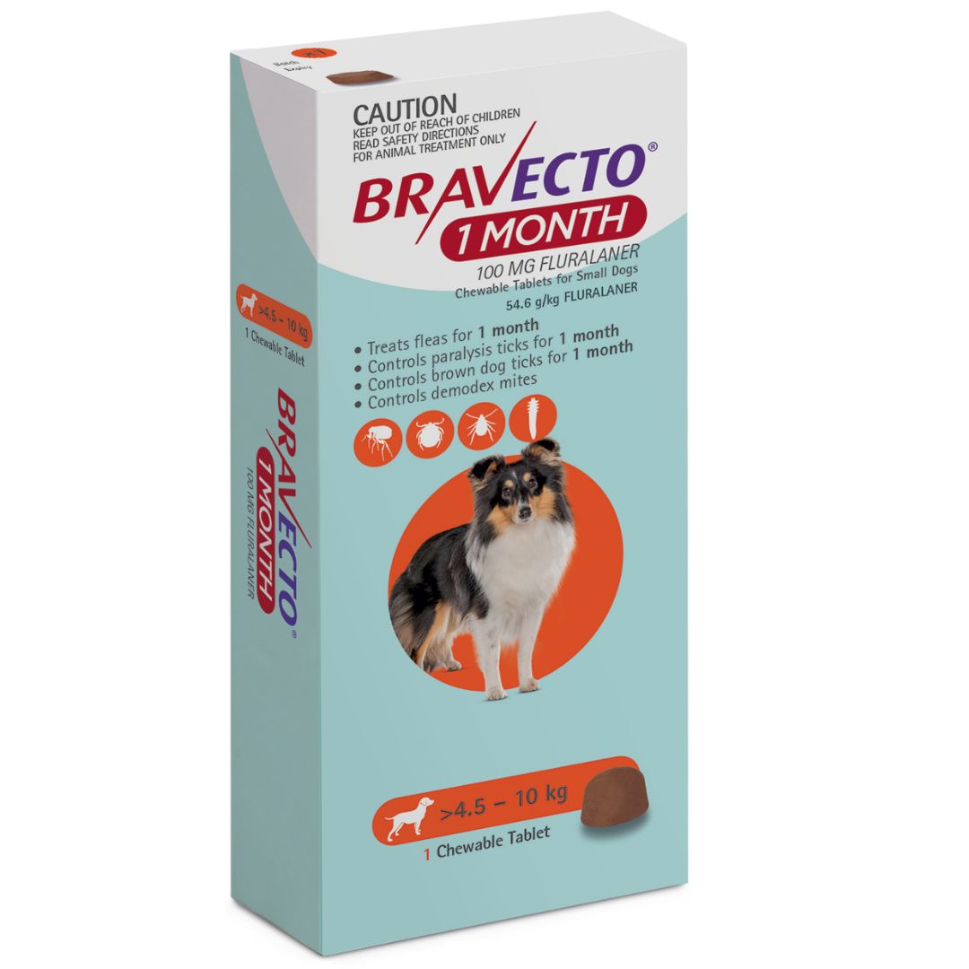 Bravecto 1 Month Chew for Dogs - Small Dog(4.5-10kg) | PeekAPaw Pet Supplies
