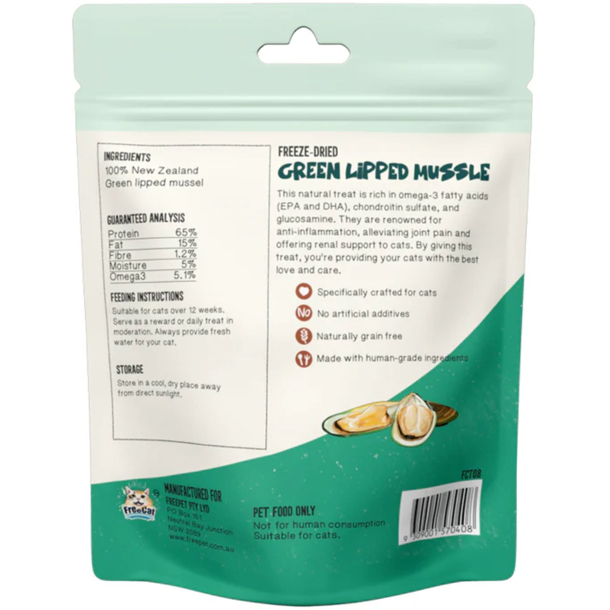 FreeCat Freeze Dried Green Lipped Mussel
