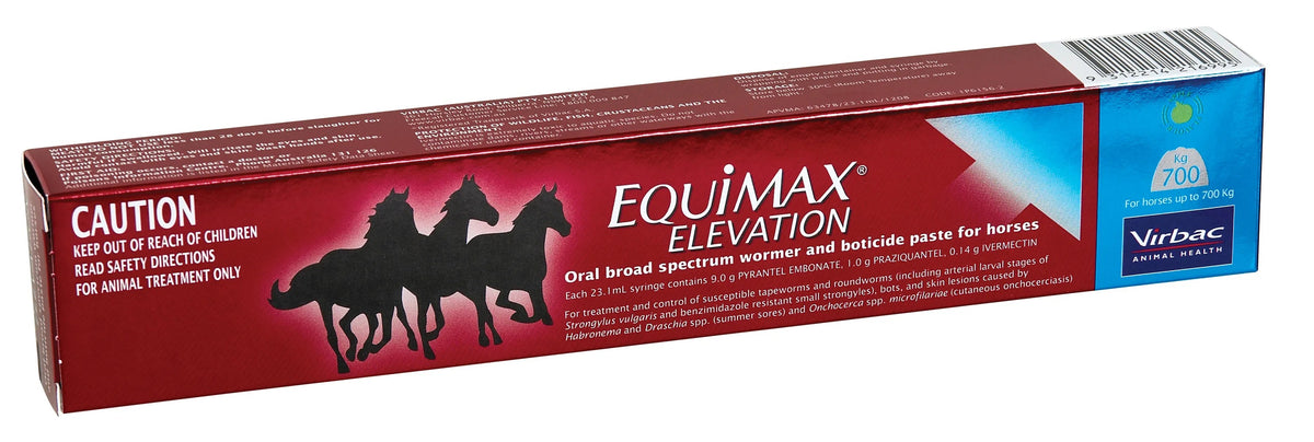 Virbac Equimax Elevation wormer for horses – single oral paste syringe