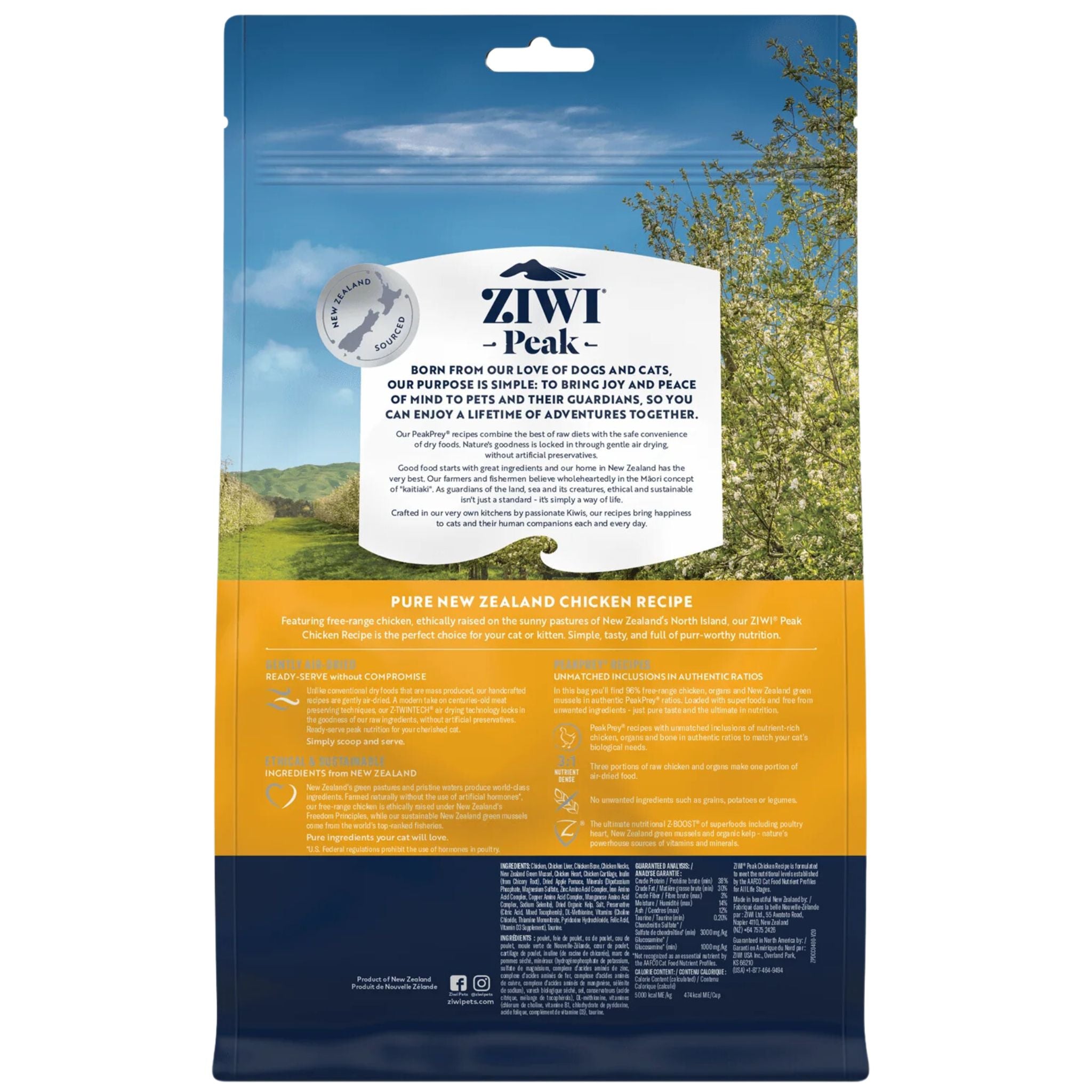ZIWI Peak Cat Food Air Dried Free-Range Chicken | PeekAPaw Pet Supplies