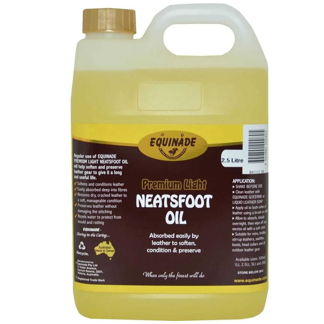 Equinade Premium Light Neatsfoot Oil - 2.5L | PeekAPaw Pet Supplies