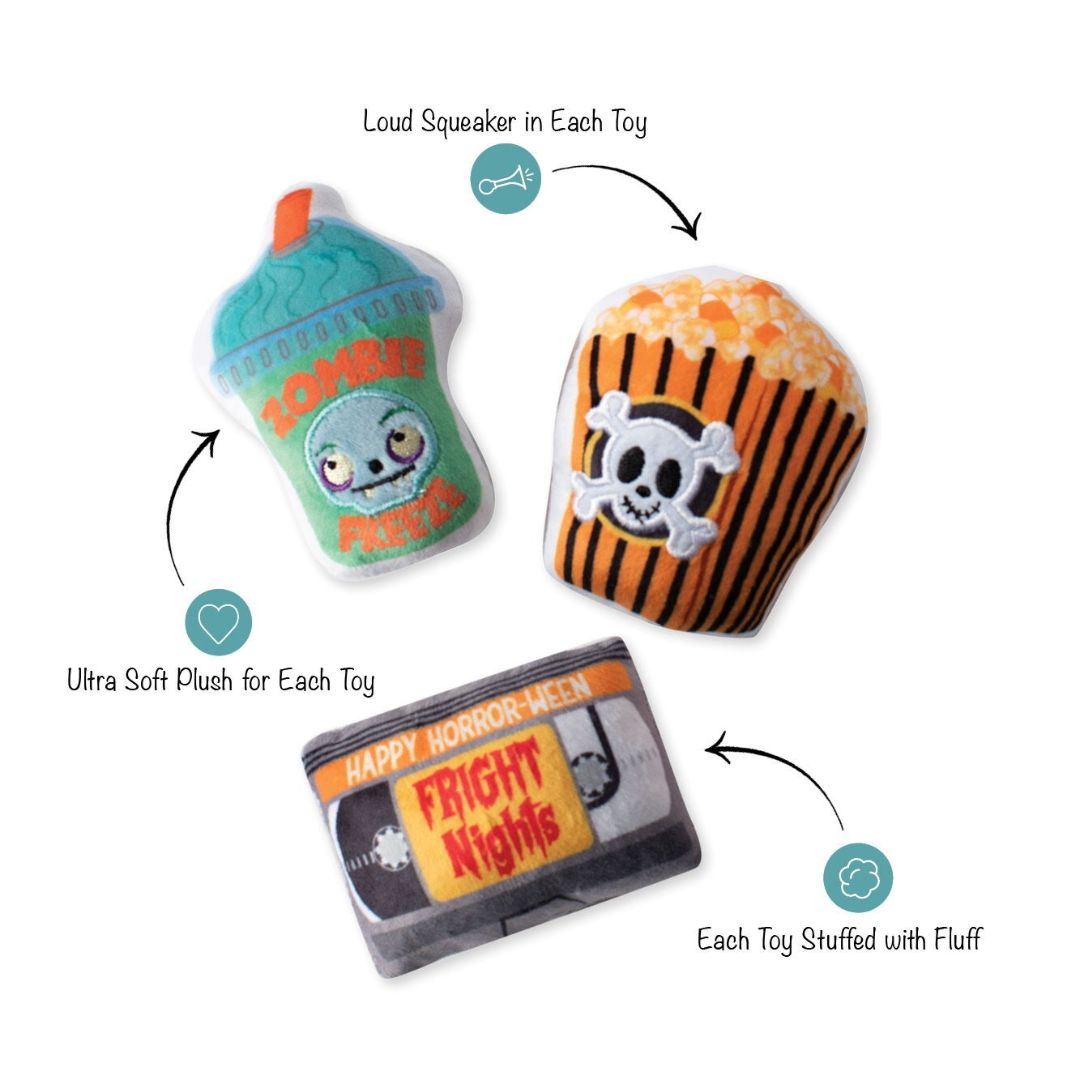 Fringe Studio Halloween Plush Squeaker Dog Toy - Fright Nights 3 Minis | PeekAPaw Pet Supplies