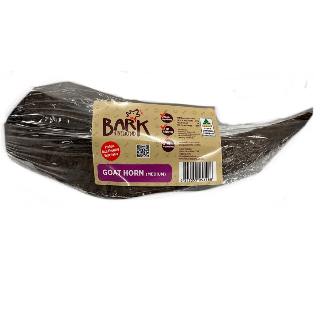 Bark & Beyond Goat Horns - Medium | PeekAPaw Pet Supplies