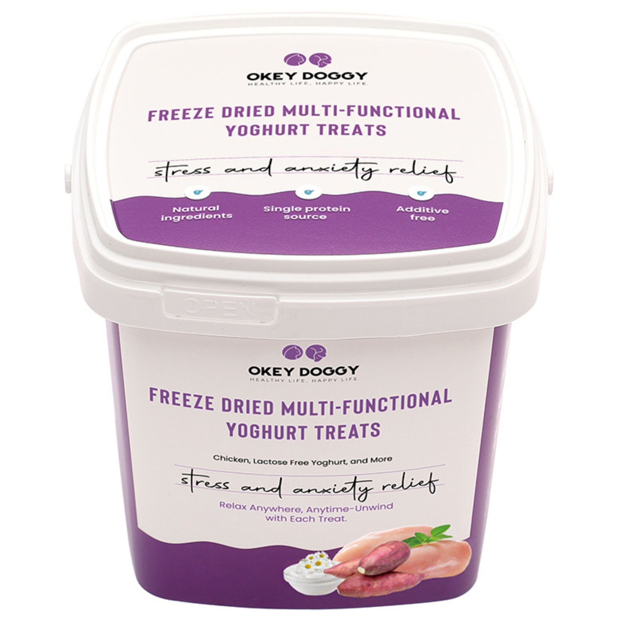 Okey Doggy Freeze Dried Multi-Functional Yoghurt Treats for Dogs & Cats Stress and Anxiety Relief