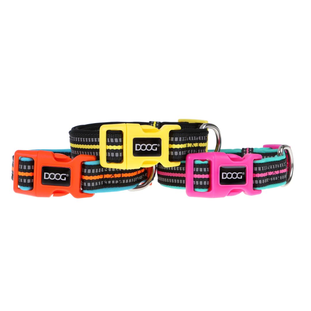 Doog Neoprene Dog Collar - (Neon High Vis) Beethoven