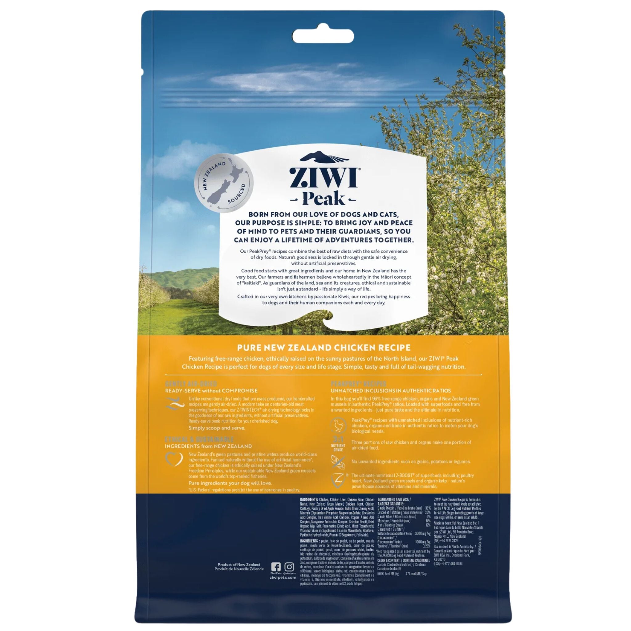 ZIWI Peak Dog Food Air Dried Free-Range Chicken | PeekAPaw Pet Supplies